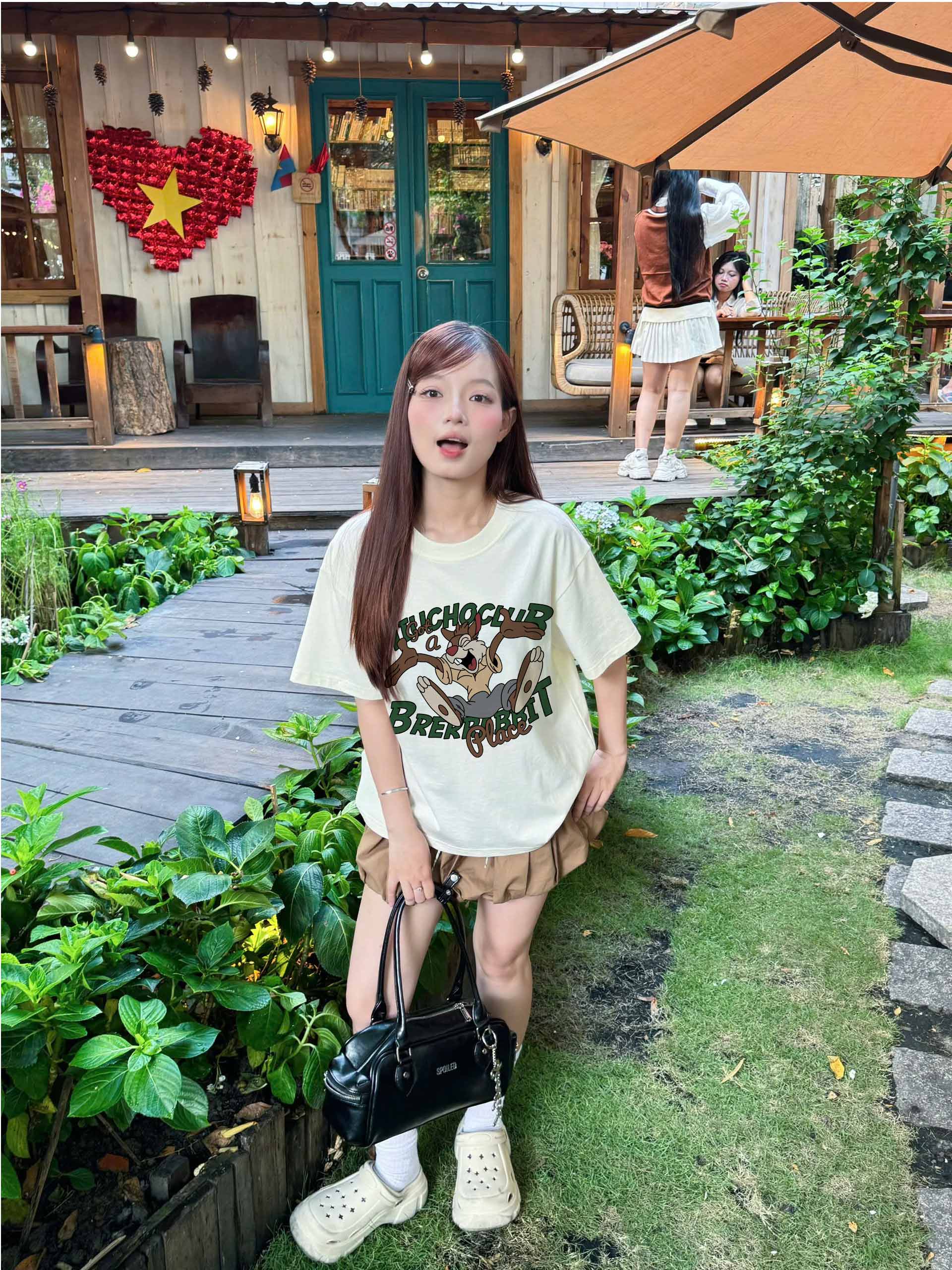 Áo thun boxy hoạt hình 2327 Miucho cổ tròn chất vải cotton 2 chiều cao cấp dày dặn in mix_thumbnail_5