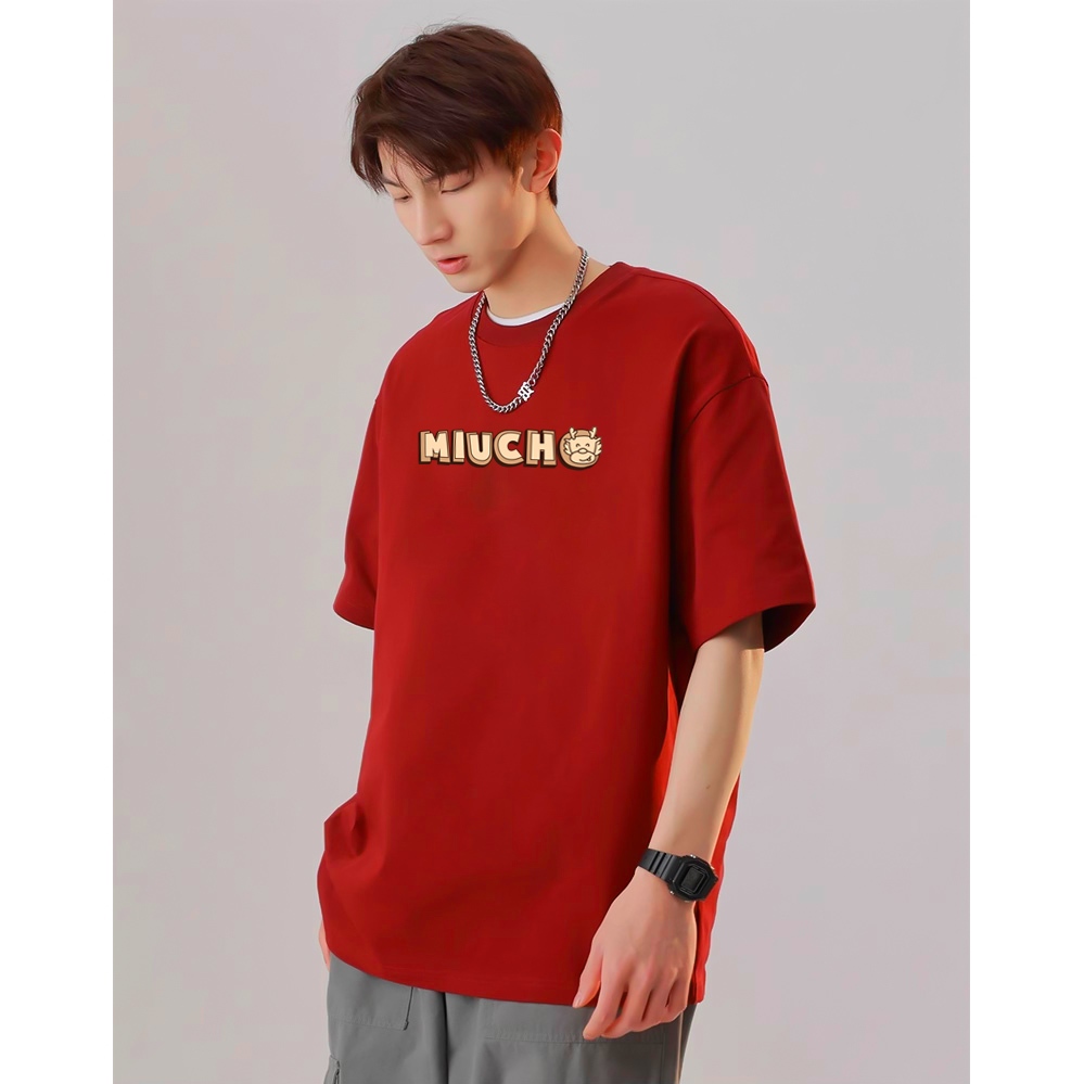 Áo thun nam form rộng local brand ATD821 Miucho Man tay ngắn vải cotton cổ tròn in typography_thumbnail_5