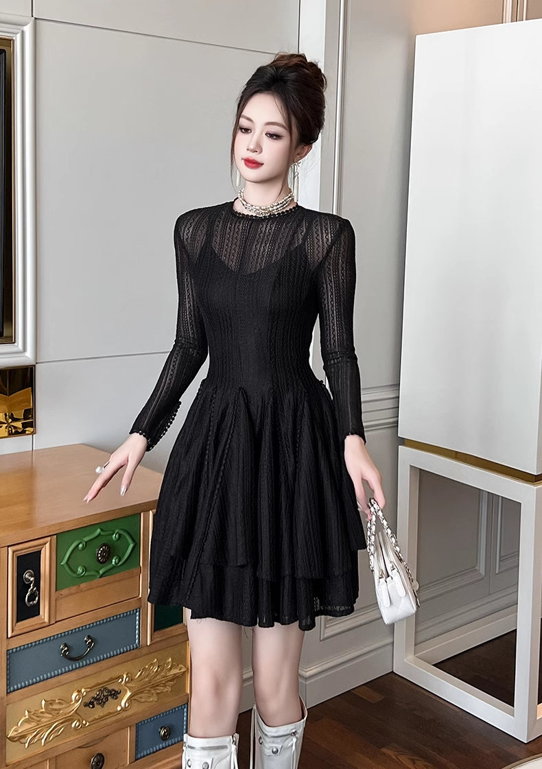 15322-Đầm ren  tay dài xếp tầng ( ren chỉ, lót)_thumbnail_0