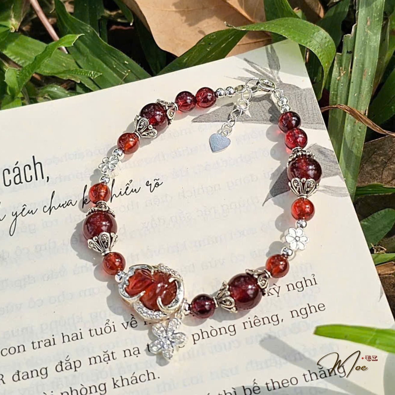 PT211 - Vòng tay thạch anh tóc đỏ hồ ly hoa mai may mắn_thumbnail_3