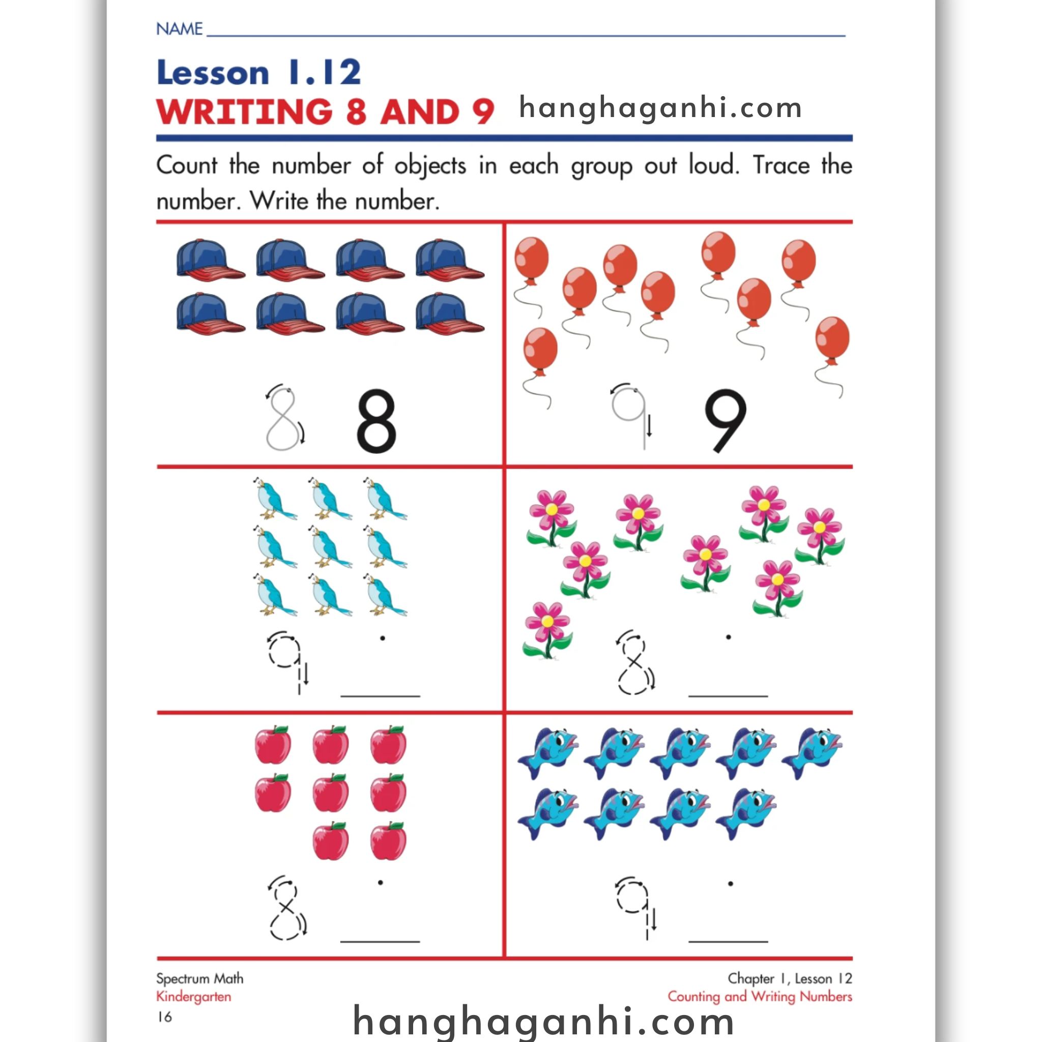 Spectrum Math Workbook Grade K- Sách Toán Tiếng Anh cho bé tiền tiểu học_thumbnail_8