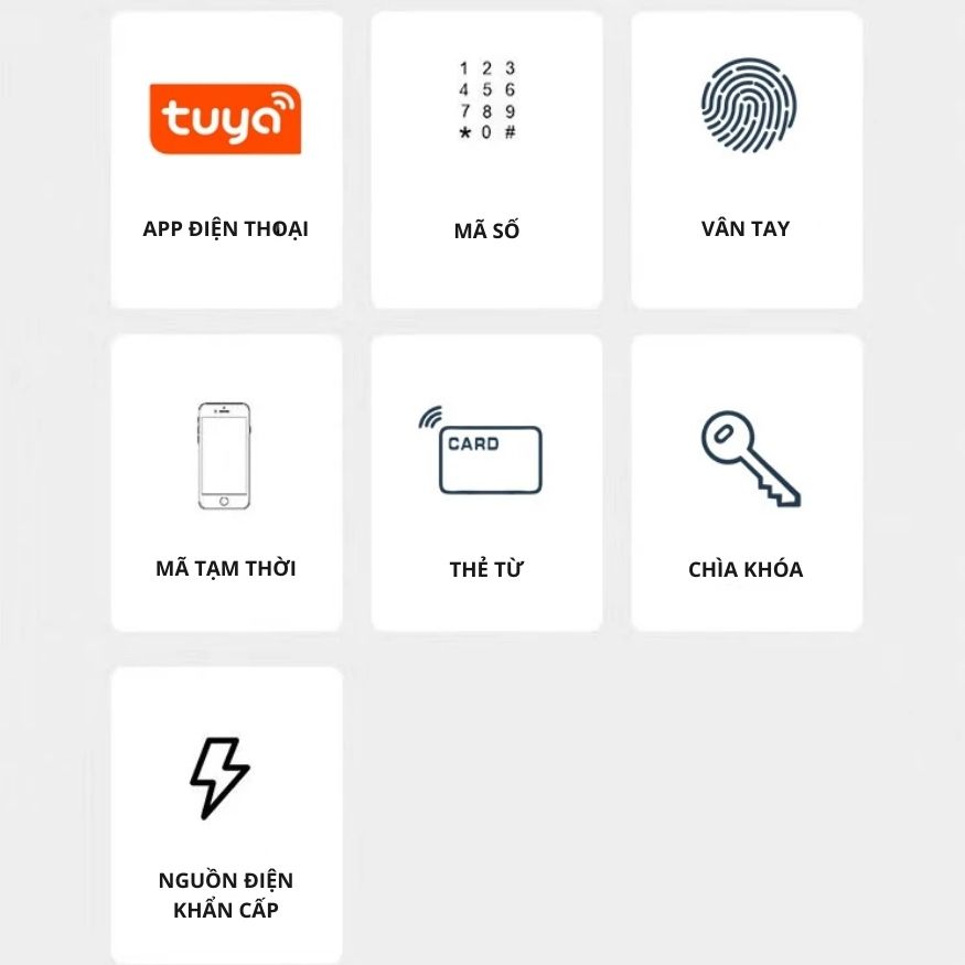 Khóa Thông Minh Kachi MK42 - Chuyên Dụng Cửa Nhôm Xingfa, Cửa Kính | Mở Khóa Qua App Tuya, Vân Tay, Thẻ Từ | Chống Nước IP65