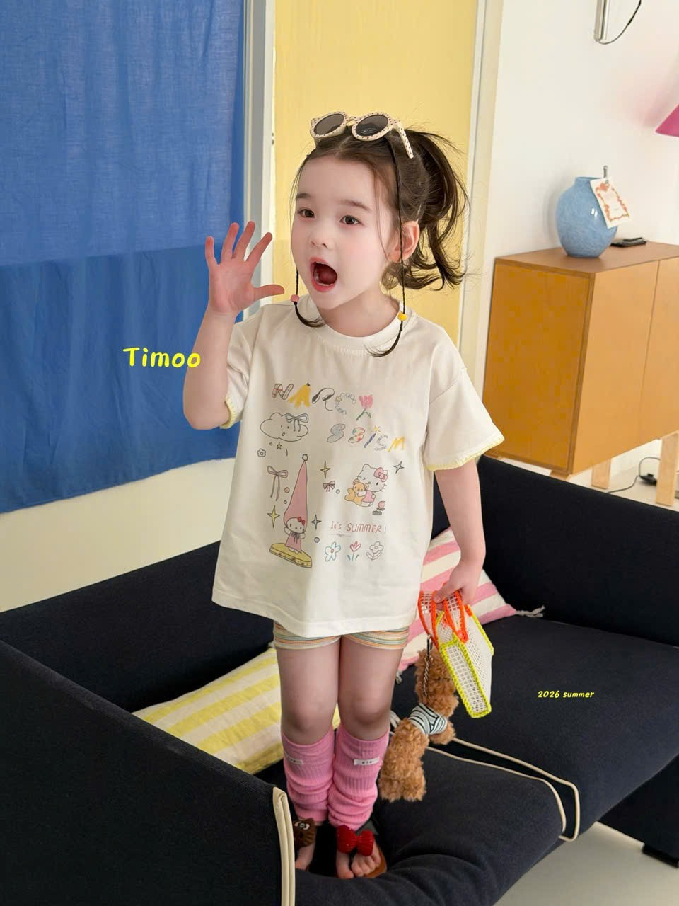 A135 - Quần legging đùi kẻ ngang nhiều màu  hãng Timoo