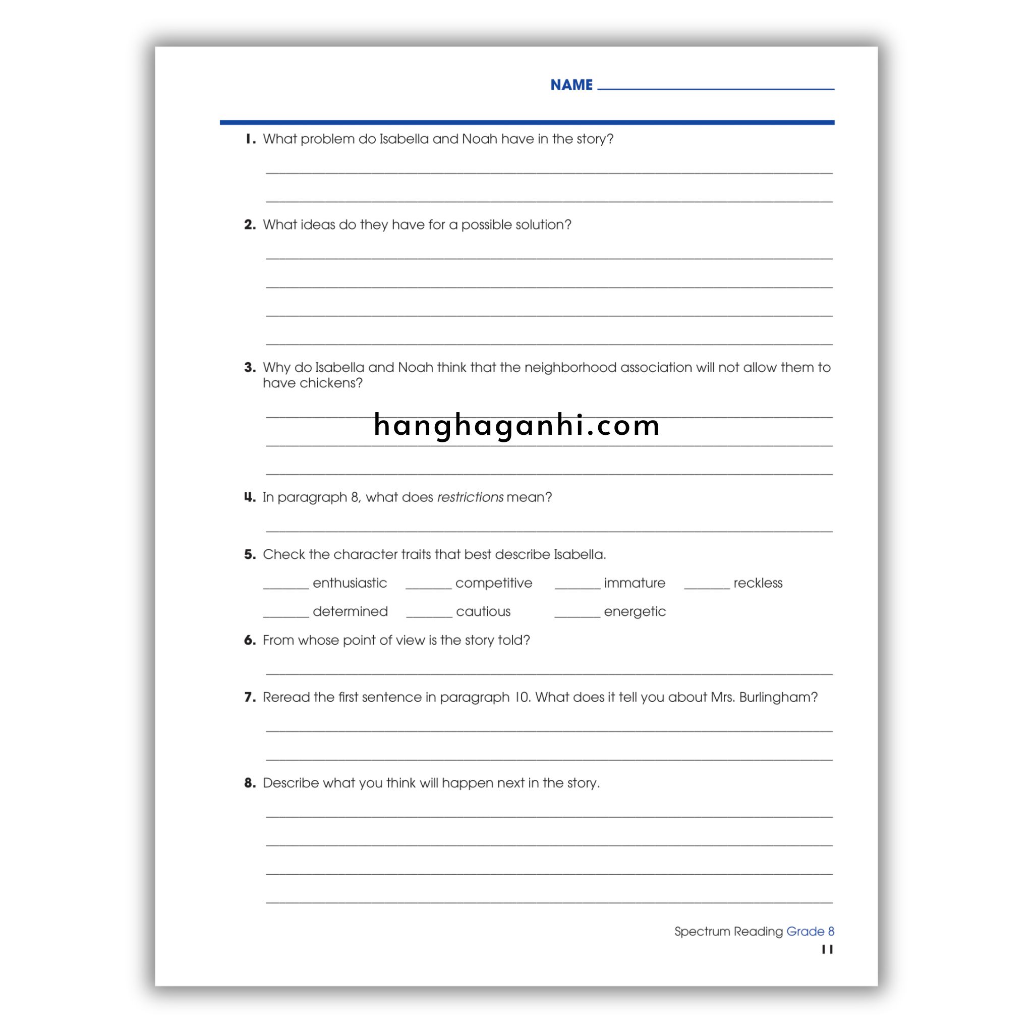 Sách Spectrum Reading Workbook Grade 8_thumbnail_12
