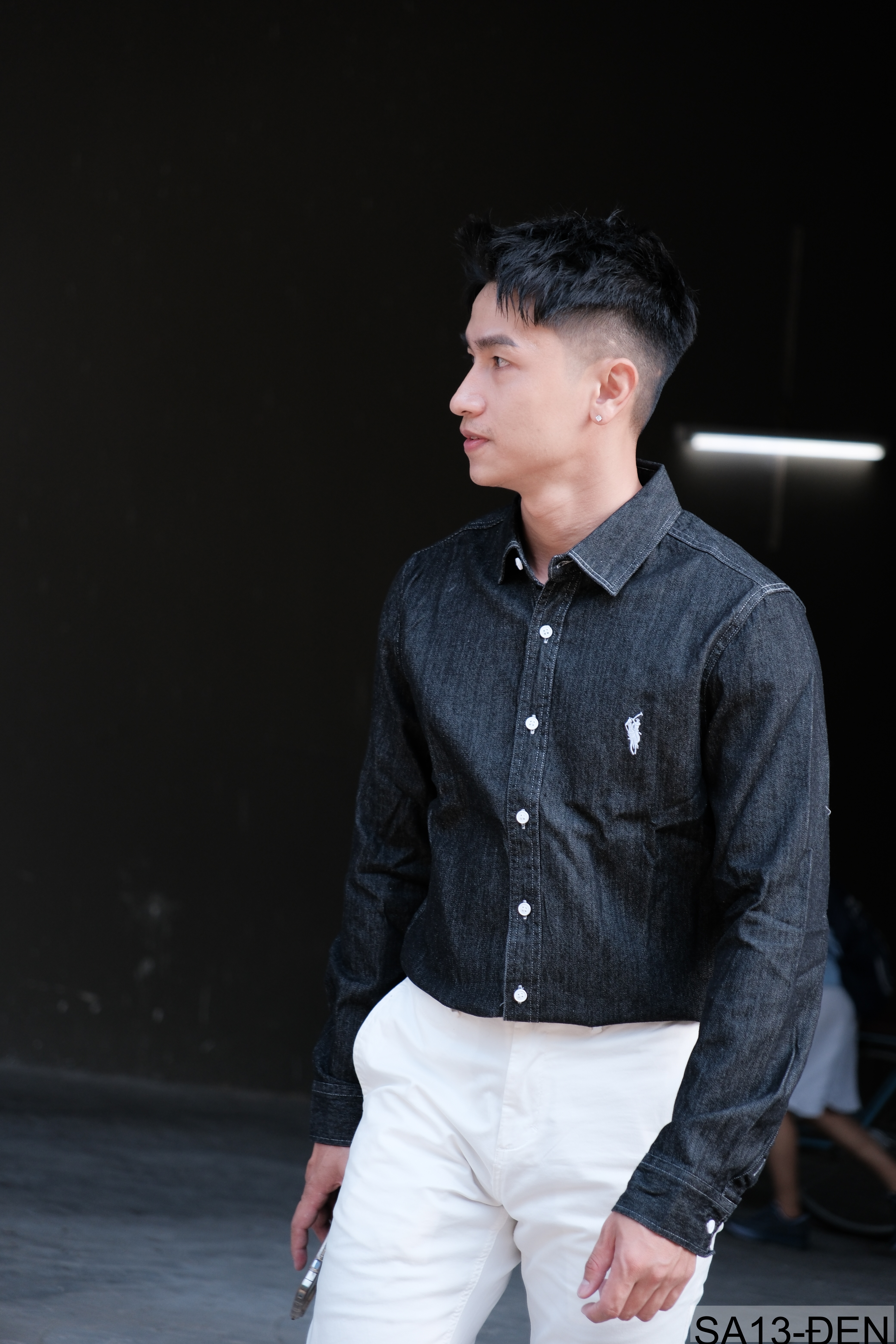 SA13 - Áo sơ mi nam dài tay phong cách Nhật, chất cotton mềm, form rộng thoải mái, 3 màu xanh nhạt/xanh đậm/đen_thumbnail_18