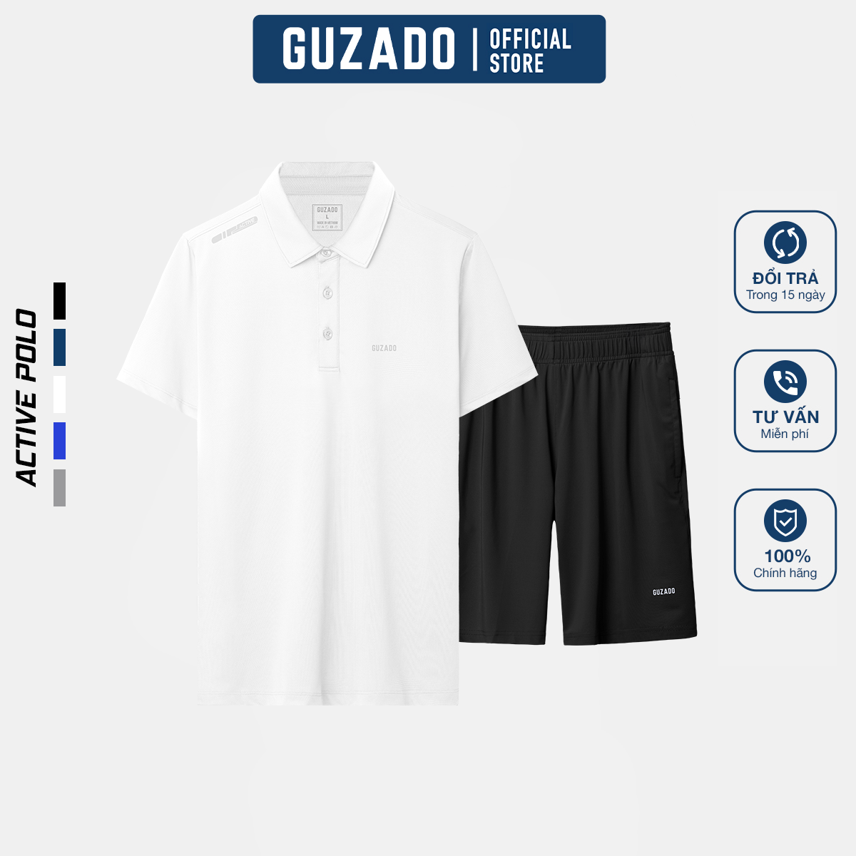 Bộ Polo Nam Thể Thao Guzado Mềm Mại, Basic, Đa Dạng Phong Cách BPL02_thumbnail_36