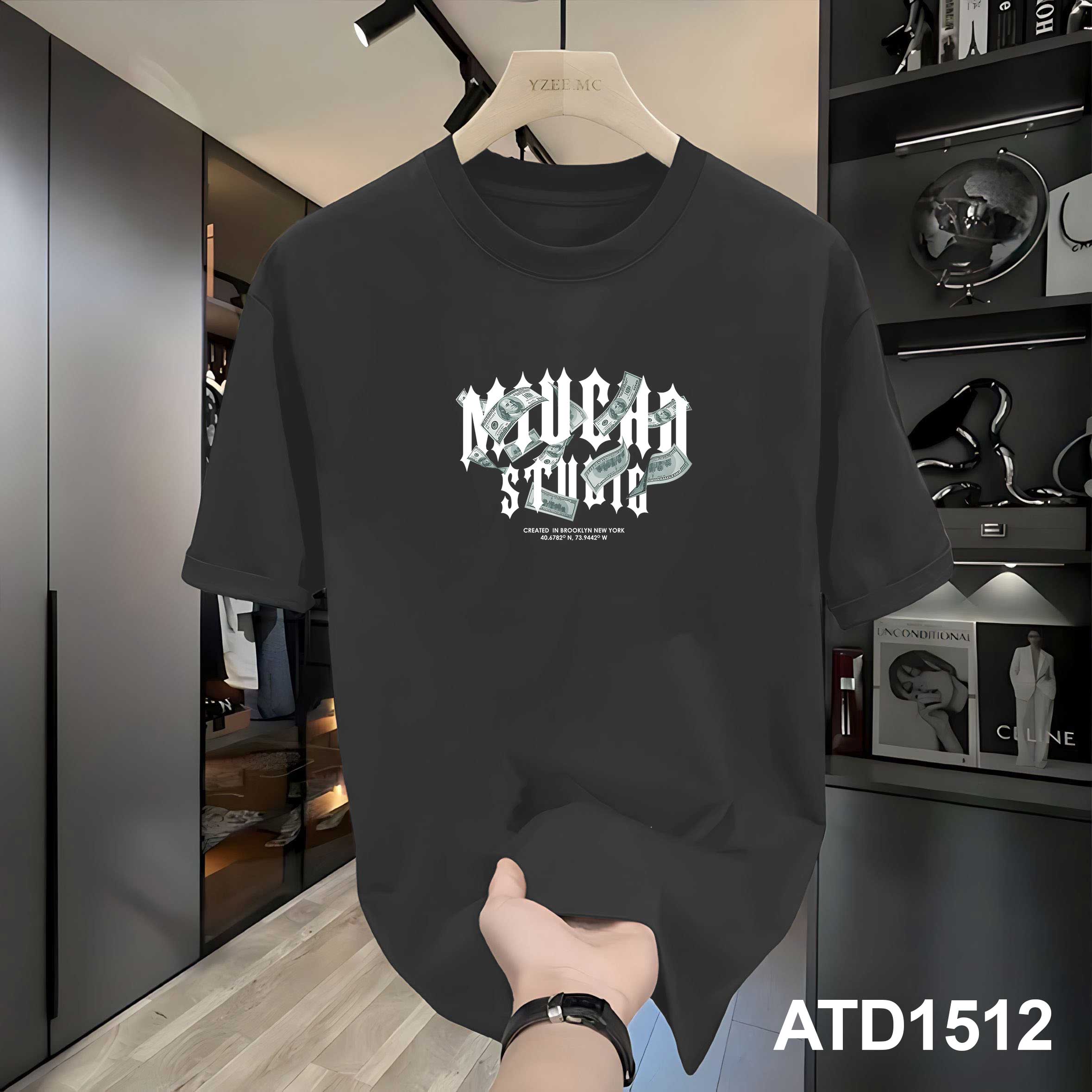 Áo phông form rộng basic local brand ATD1512 Miucho Iconic vải cotton thoáng mát cổ tròn in graphic_thumbnail_4