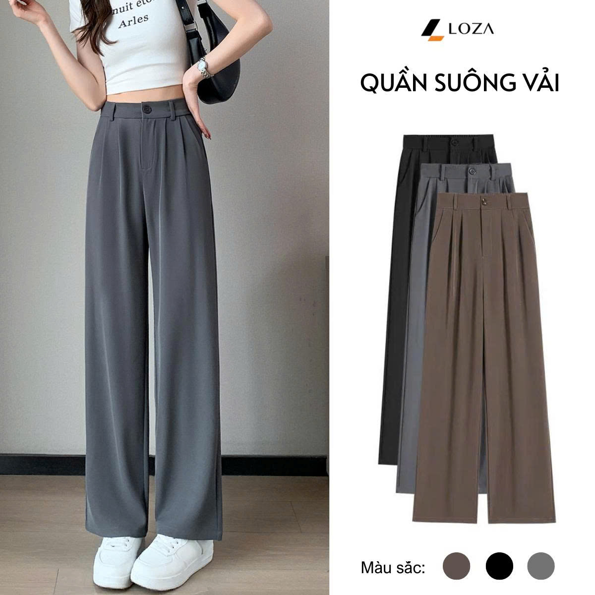 Quần suông ống rộng hack dáng cực đỉnh - Loza LQ095227