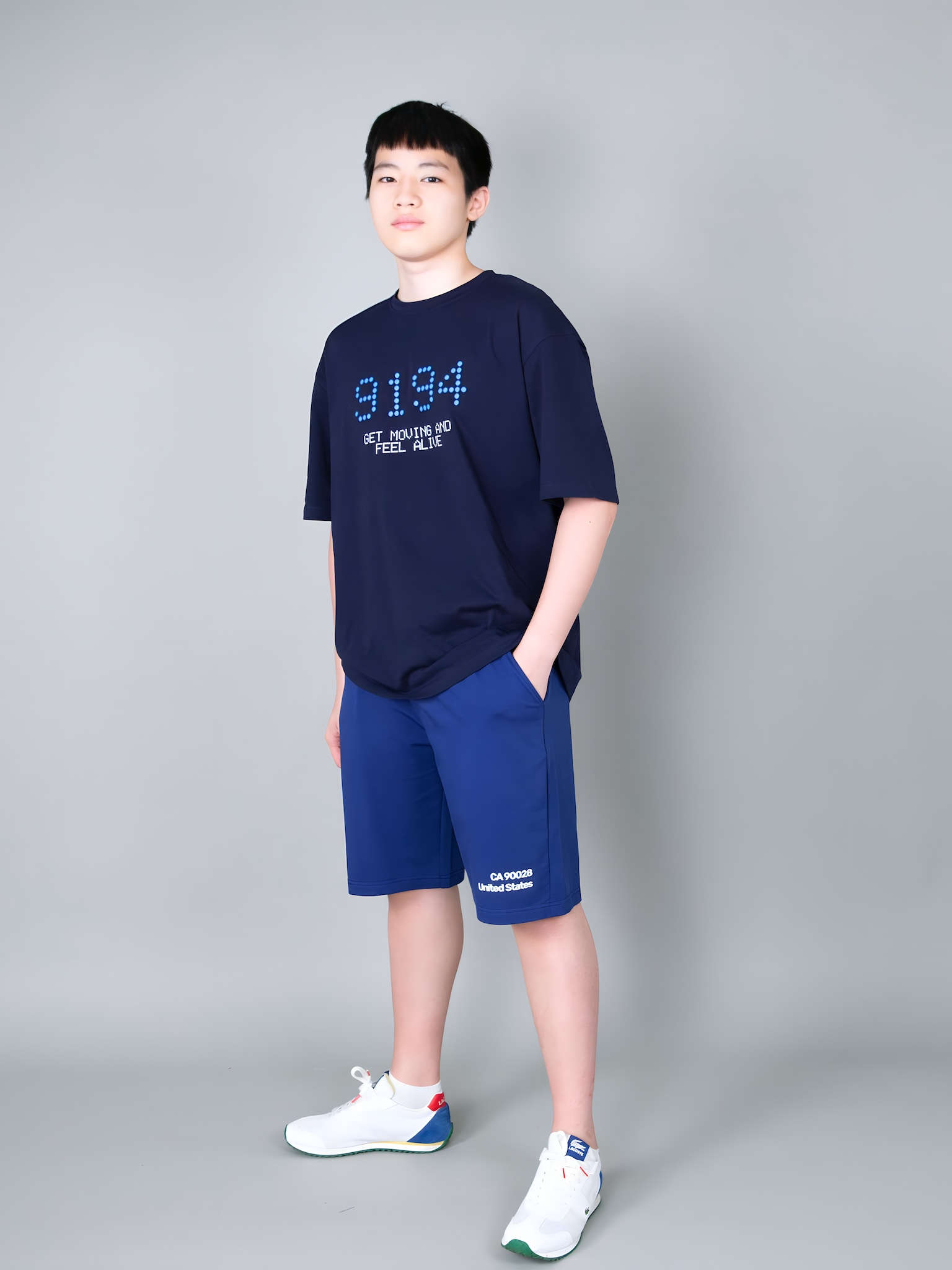 Áo phông bé trai dáng rộng màu xanh đen in số 9194_thumbnail_2