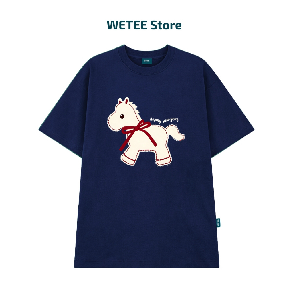 Áo thun unisex UX30-1129 hình Ngựa Happy New Year dáng oversized WETEE_thumbnail_10
