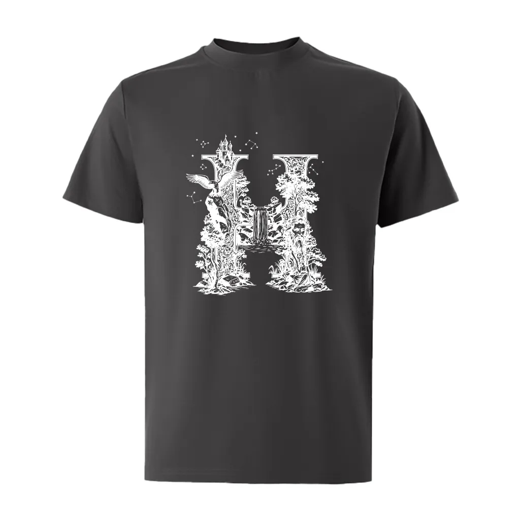 Áo phông nam form rộng Miucho Iconic vải cotton co giãn thoáng mát trẻ trung chữ cái H in kiểu 2753_thumbnail_11