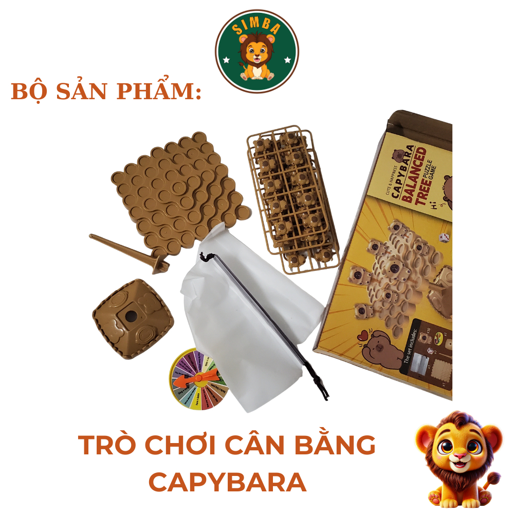 Đồ Chơi Cân Bằng Capybara Simba Shop Rèn Luyện Tư Duy, Kỹ Năng Khéo Léo Cho Bé và Gia Đình_thumbnail_2