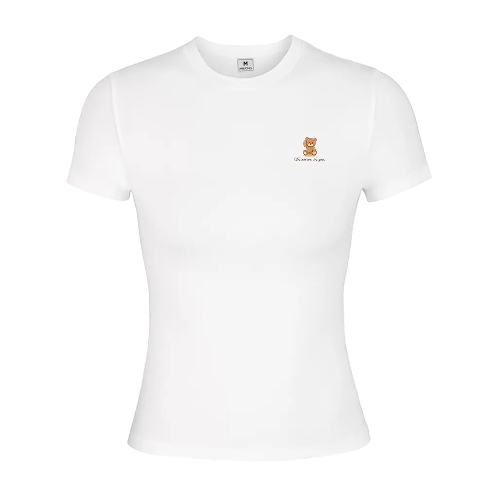 Áo baby tee nữ form ôm hack dáng Beezy vải visco thoáng mát hình gấu nhỏ dễ thương 3025_thumbnail_0