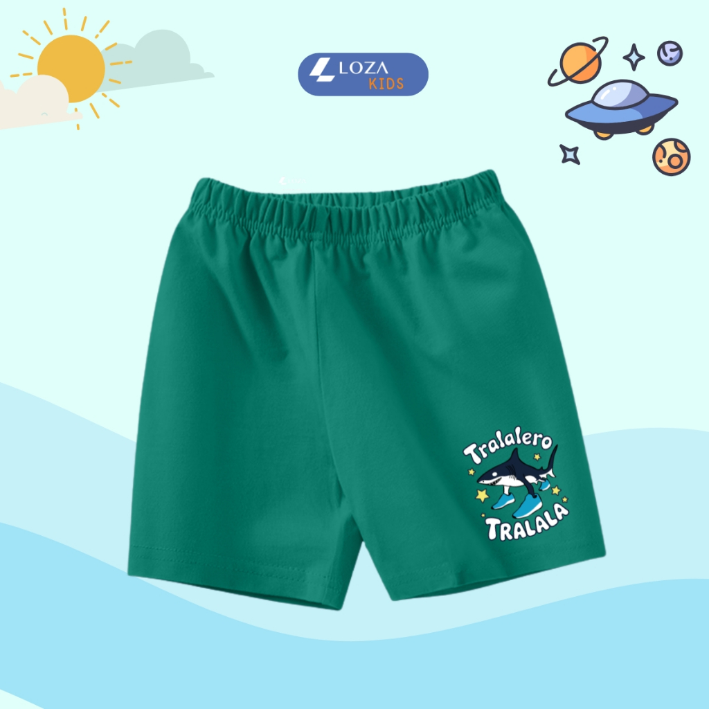 Quần đùi bé trai Brainrot Tung tung tung sahur, Tralalelo Tralala hè 2025 - Quần đùi bé nam 15-40kg - Loza Kids QU001_thumbnail_3