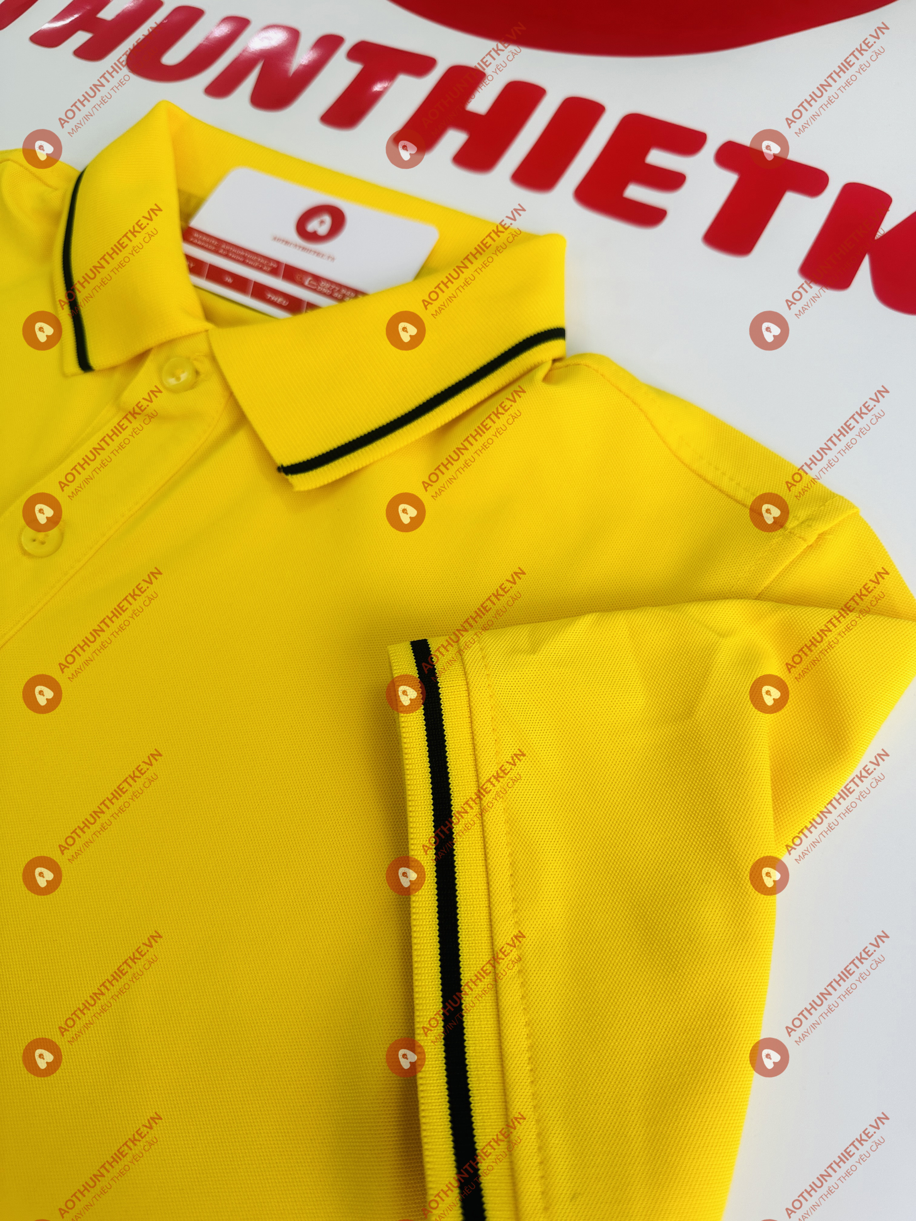 Áo Đồng Phục Polo 1 Sọc Vàng_thumbnail_2