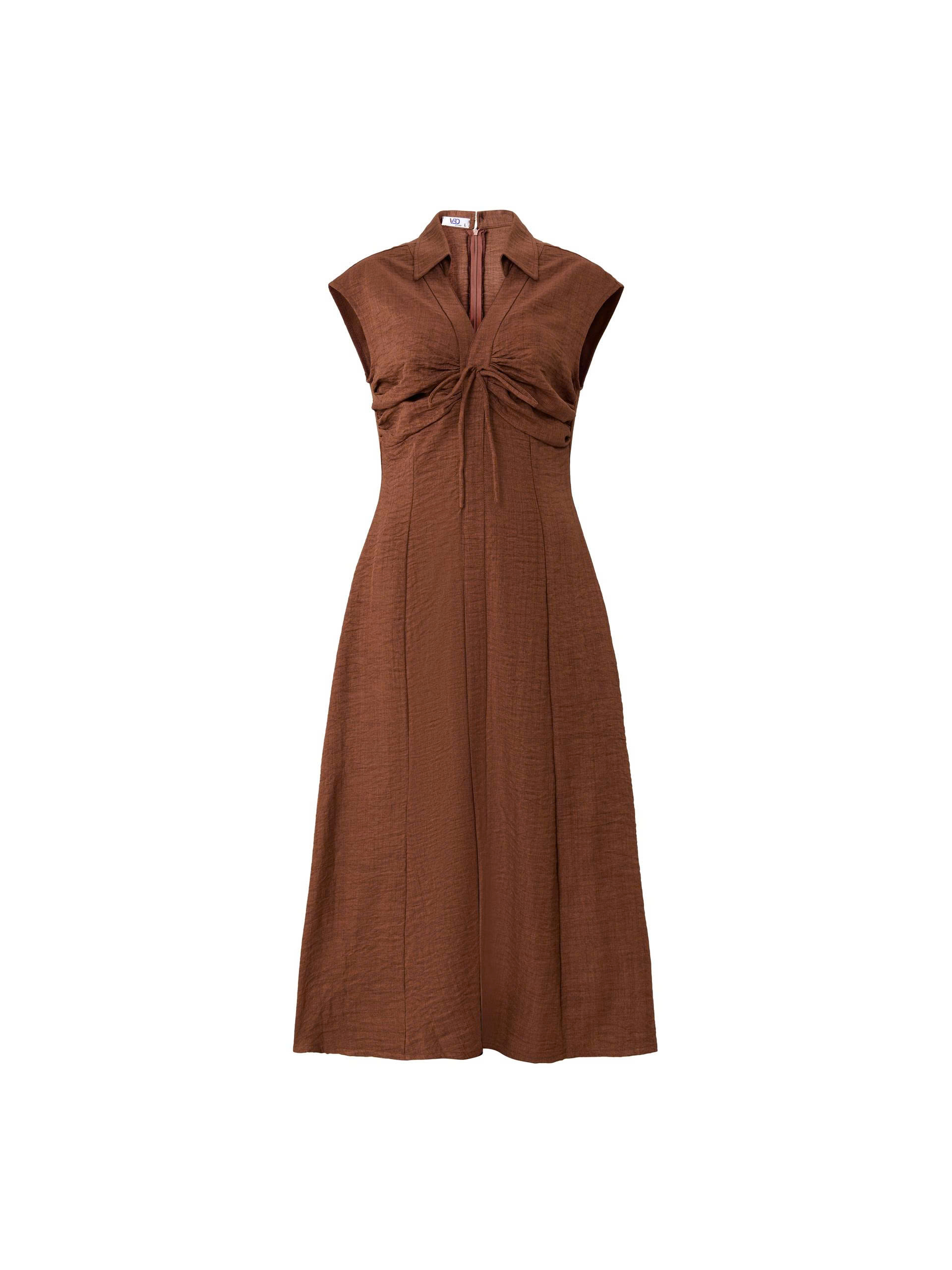 Đầm dáng dài phối nơ cùng xếp ly ngực bigsize DA177