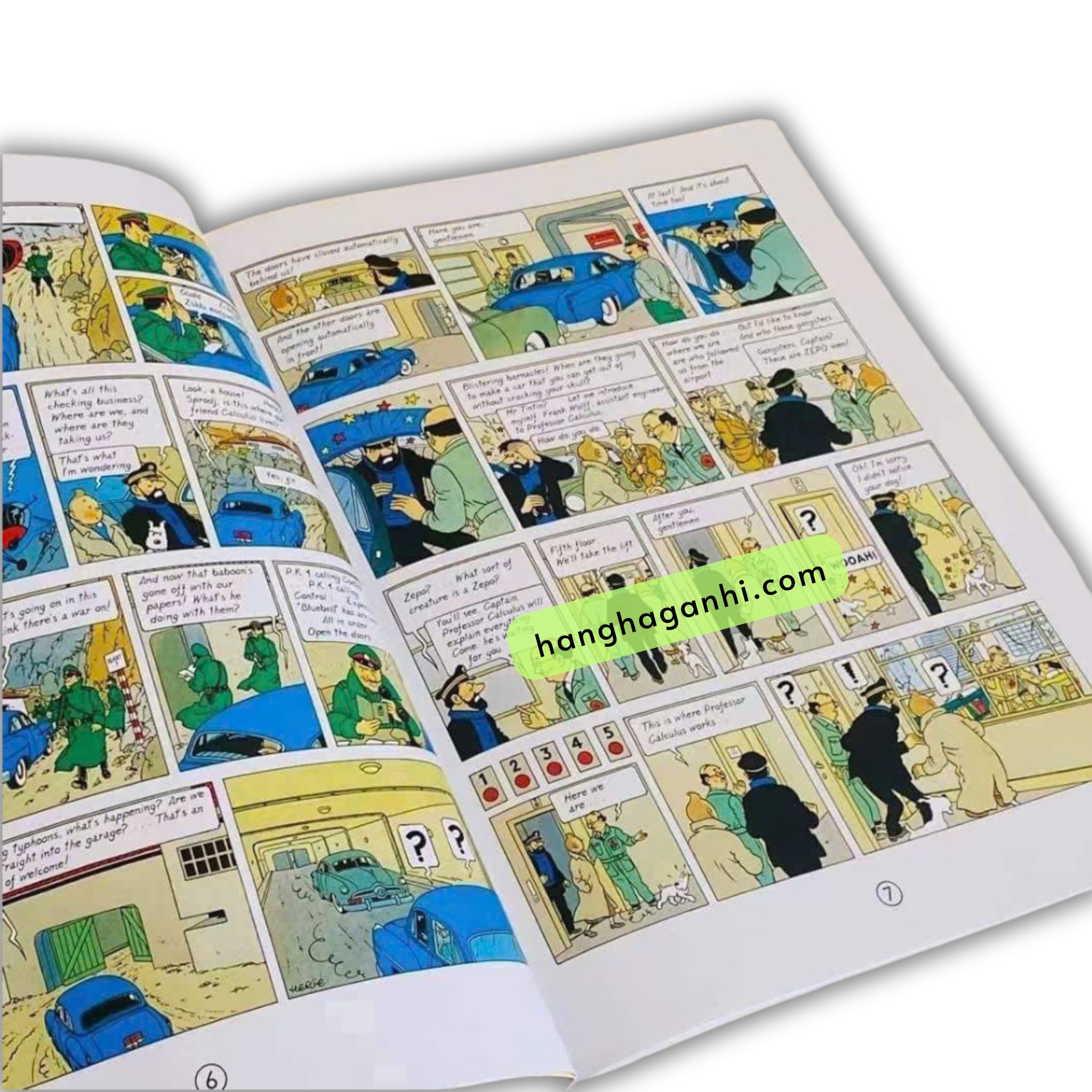 Bộ 23 cuốn The adventures of Tintin màu vàng, Cuộc phiêu lưu của Tintin sách nhập_thumbnail_2