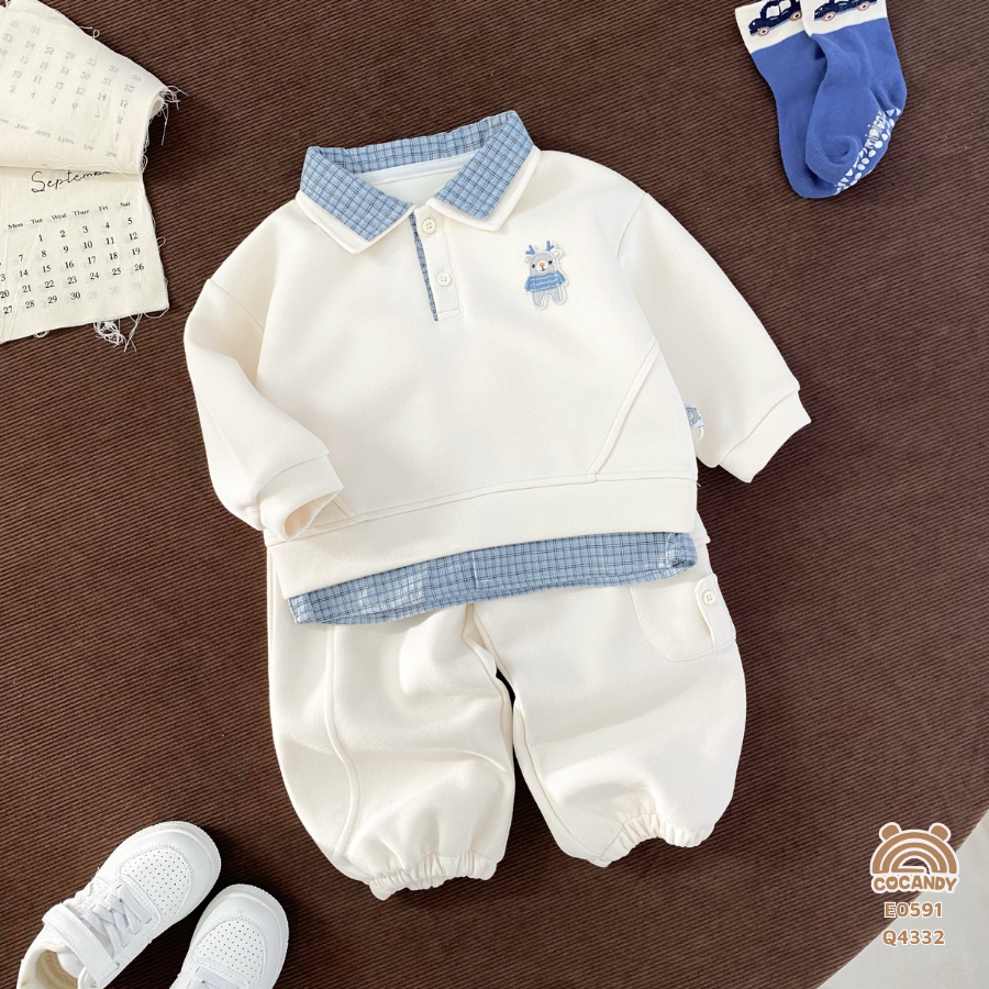 Áo dài TRẮNG phối caro XANH_thumbnail_1