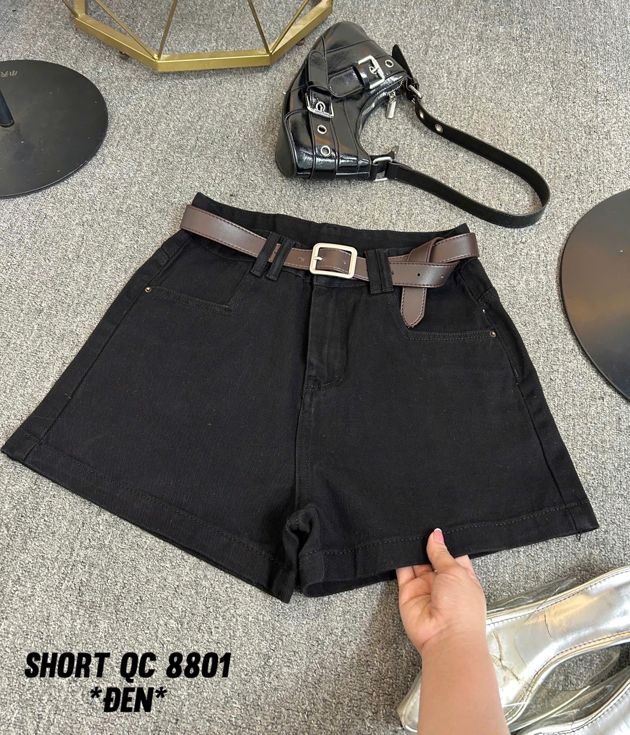 Quần short jean túi vuông bigsize QSJ8801 dành cho nàng từ 55-90kg