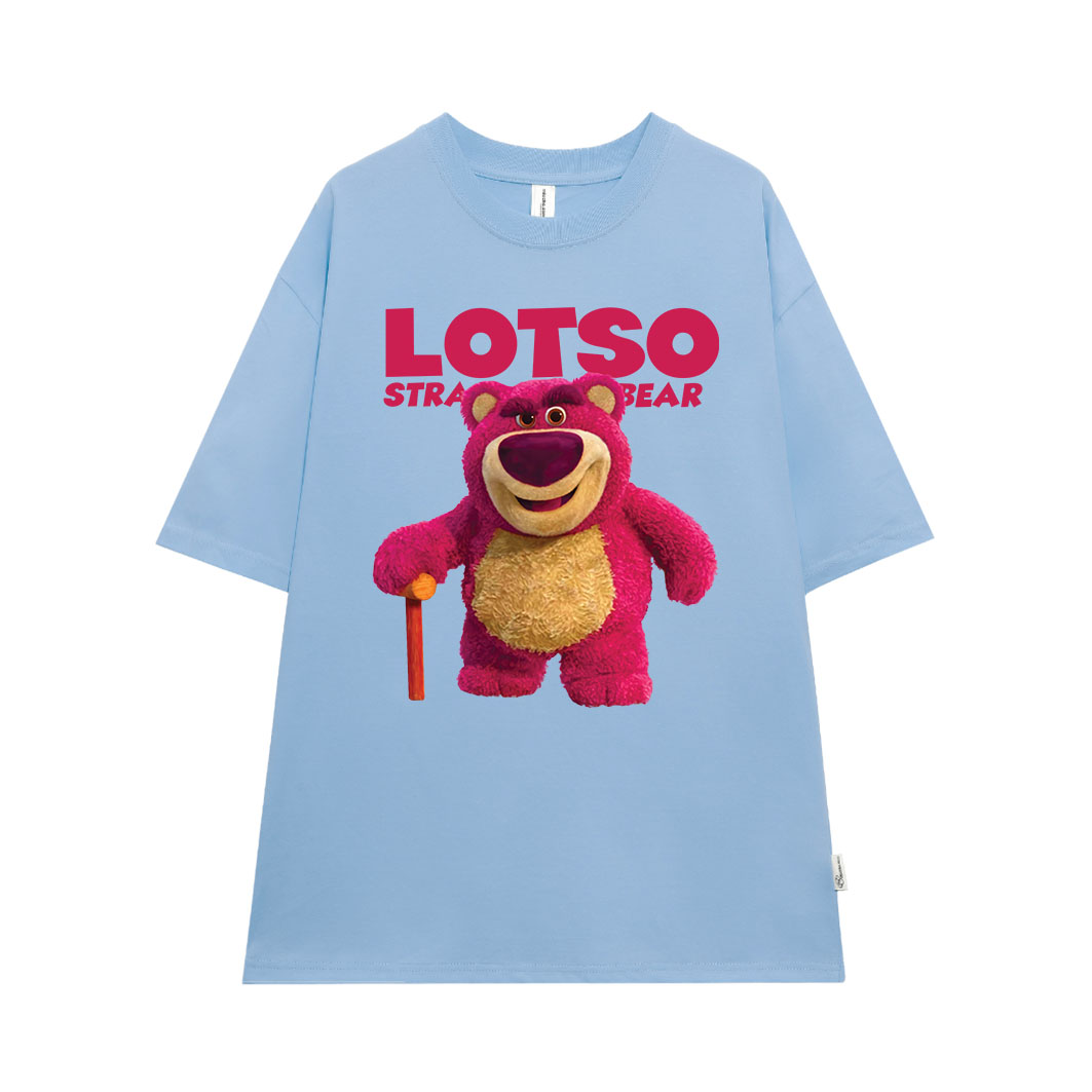 Áo thun gấu dâu lotso form rộng AT366 Miucho basic tee tay lỡ dành cho nam nữ in graphic_thumbnail_6