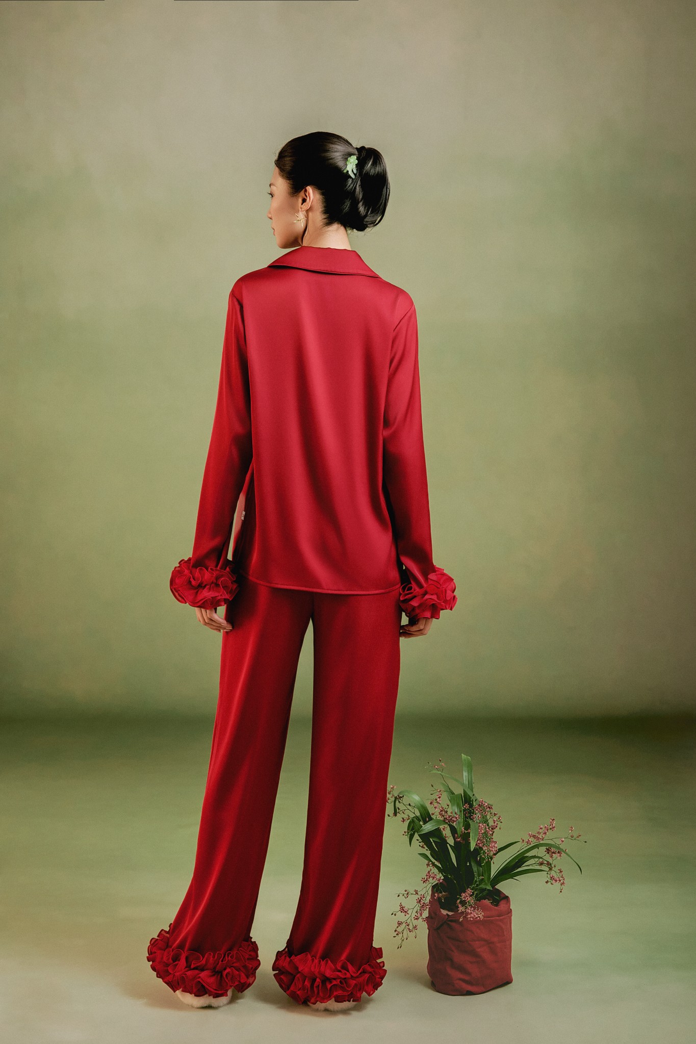 Bộ Lụa Áo Dài Tay, Quần Dài BN639_thumbnail_13