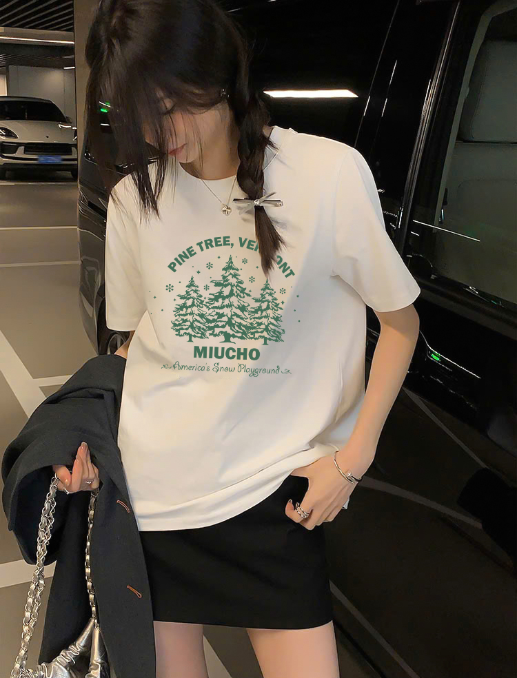 Áo thun nữ giáng sinh noel form vừa regular vải cotton 4c thoáng mát 1767 Miucho Chic Chic in mix_thumbnail_2