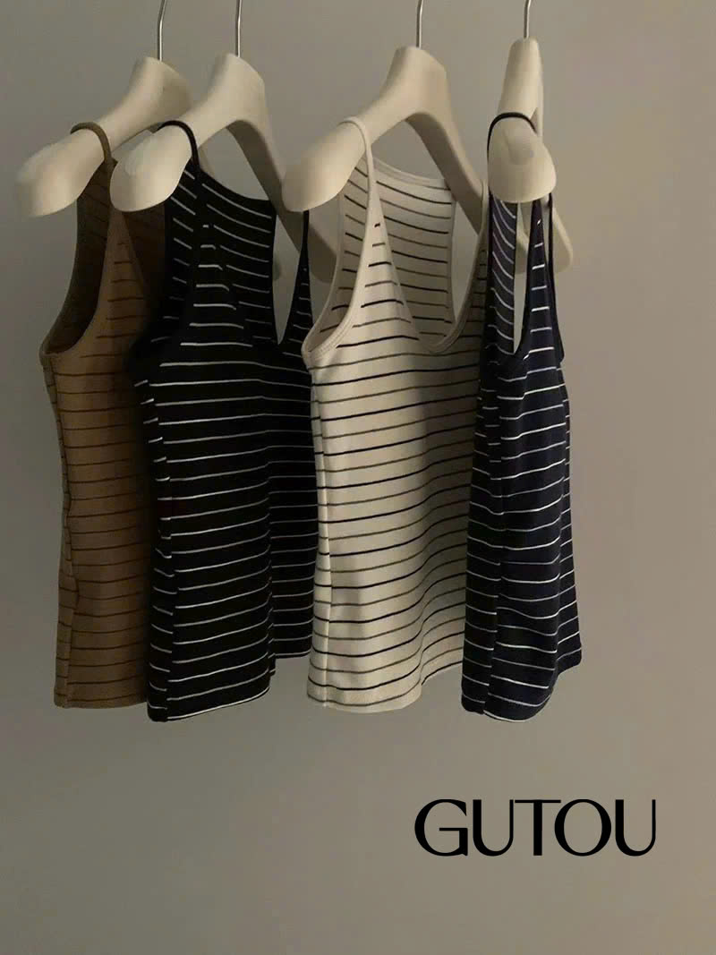 [ GUTOU ] Áo Hai Dây Sọc Ngang Basic_thumbnail_7