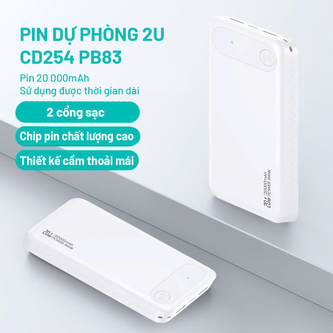 Pin Dự Phòng 2U CD254 PB83 20.000mAh 10.5W_thumbnail_5