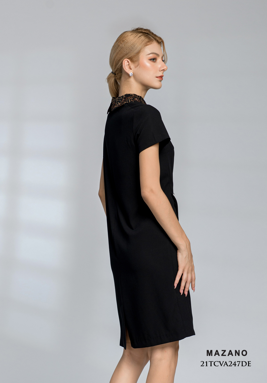 Váy đen suông cổ thêu đính hoa_thumbnail_2