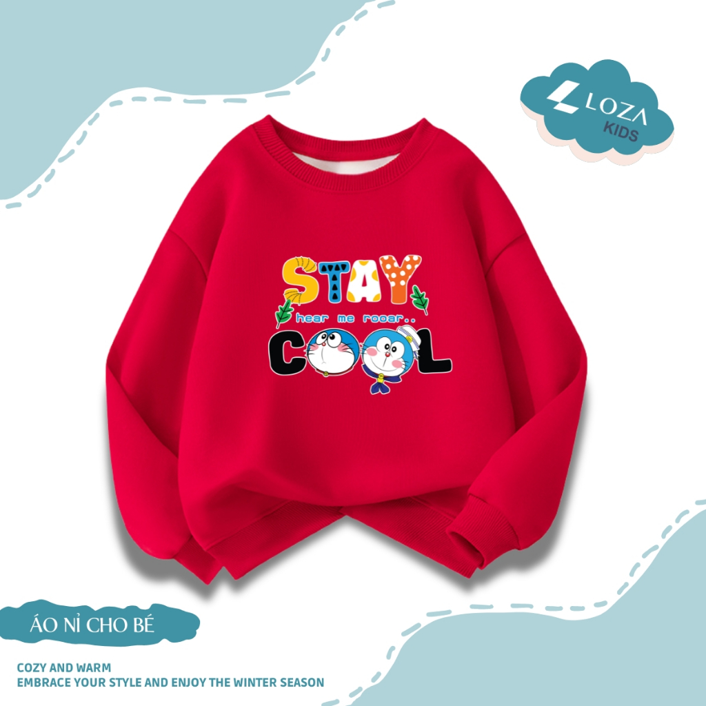 Áo nỉ sweater bé trai in hìnhDoraemon đáng yêu - Loza Kids IN012_thumbnail_5