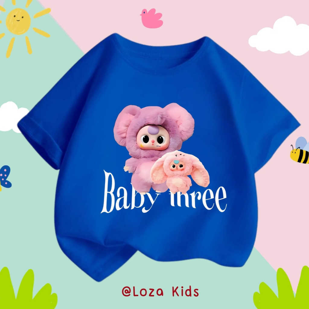 Áo thun bé gái in hình Baby three - Loza Kids AT2913_thumbnail_4