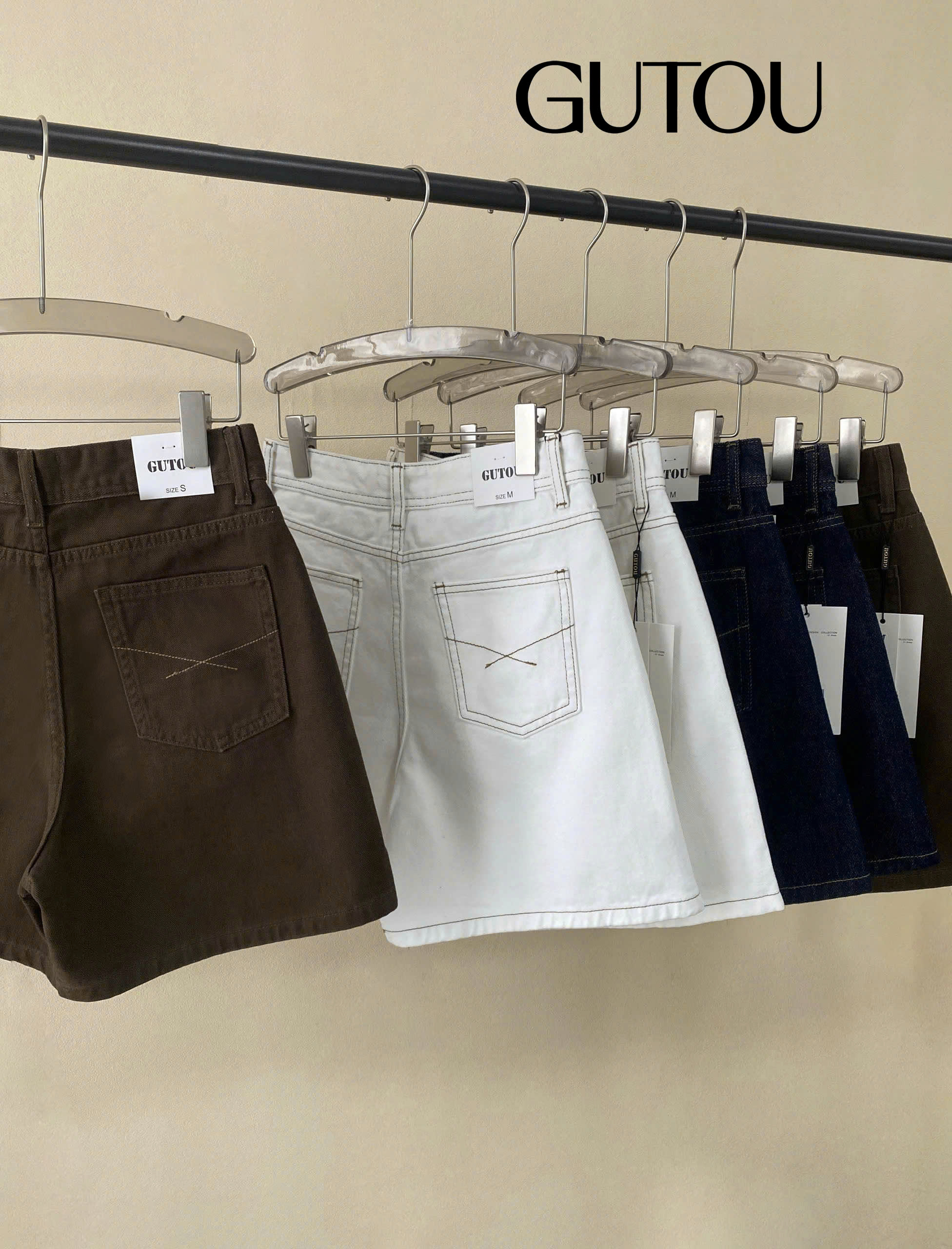 [ GUTOU ] Quần Jean Basic Fit Short_thumbnail_5