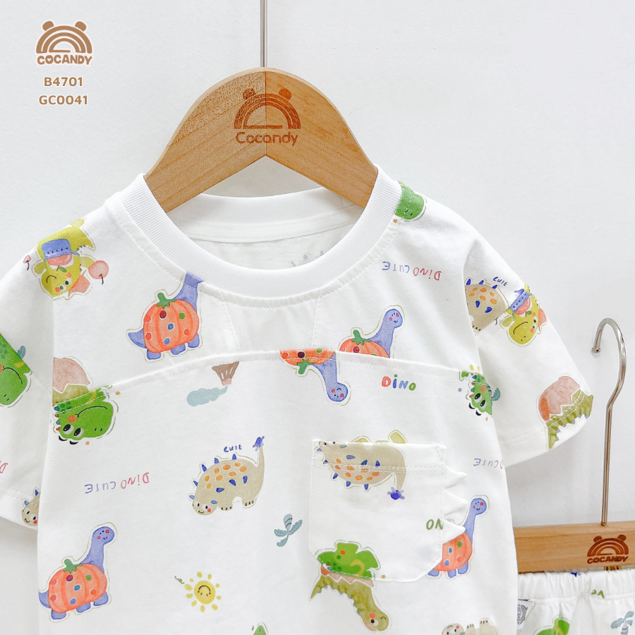 Bộ cộc TRẮNG họa tiết khủng long màu sắc_thumbnail_1