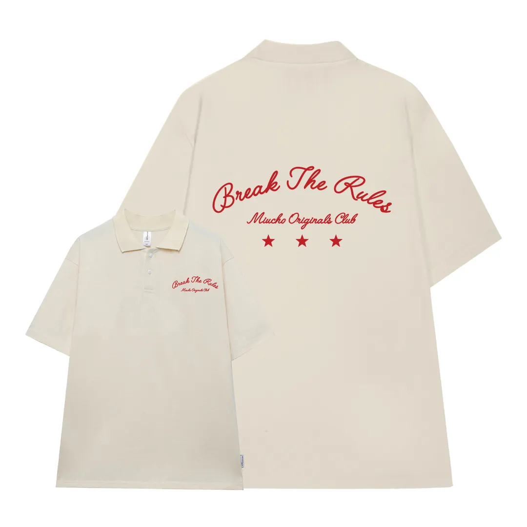 Áo polo form rộng basic 2482 Miucho vải cotton co giãn thoáng mát cổ trụn in typography_thumbnail_10