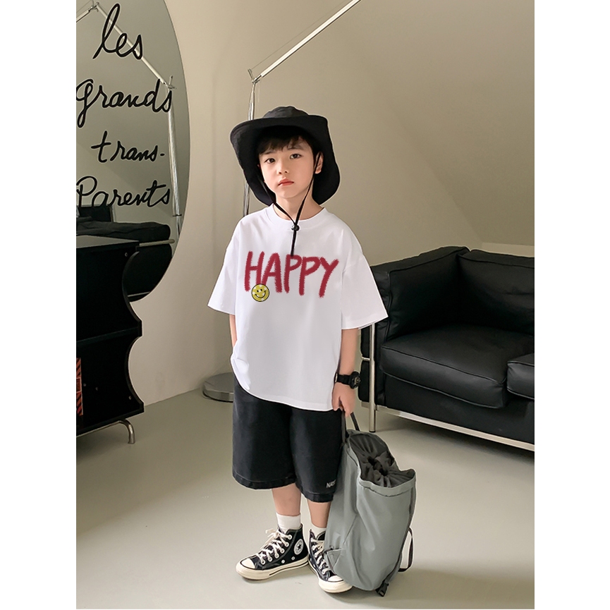 Áo thun cho bé trai bé gái form rộng thoáng mát chất cotton AED942 Miucho Kid in mix_thumbnail_6