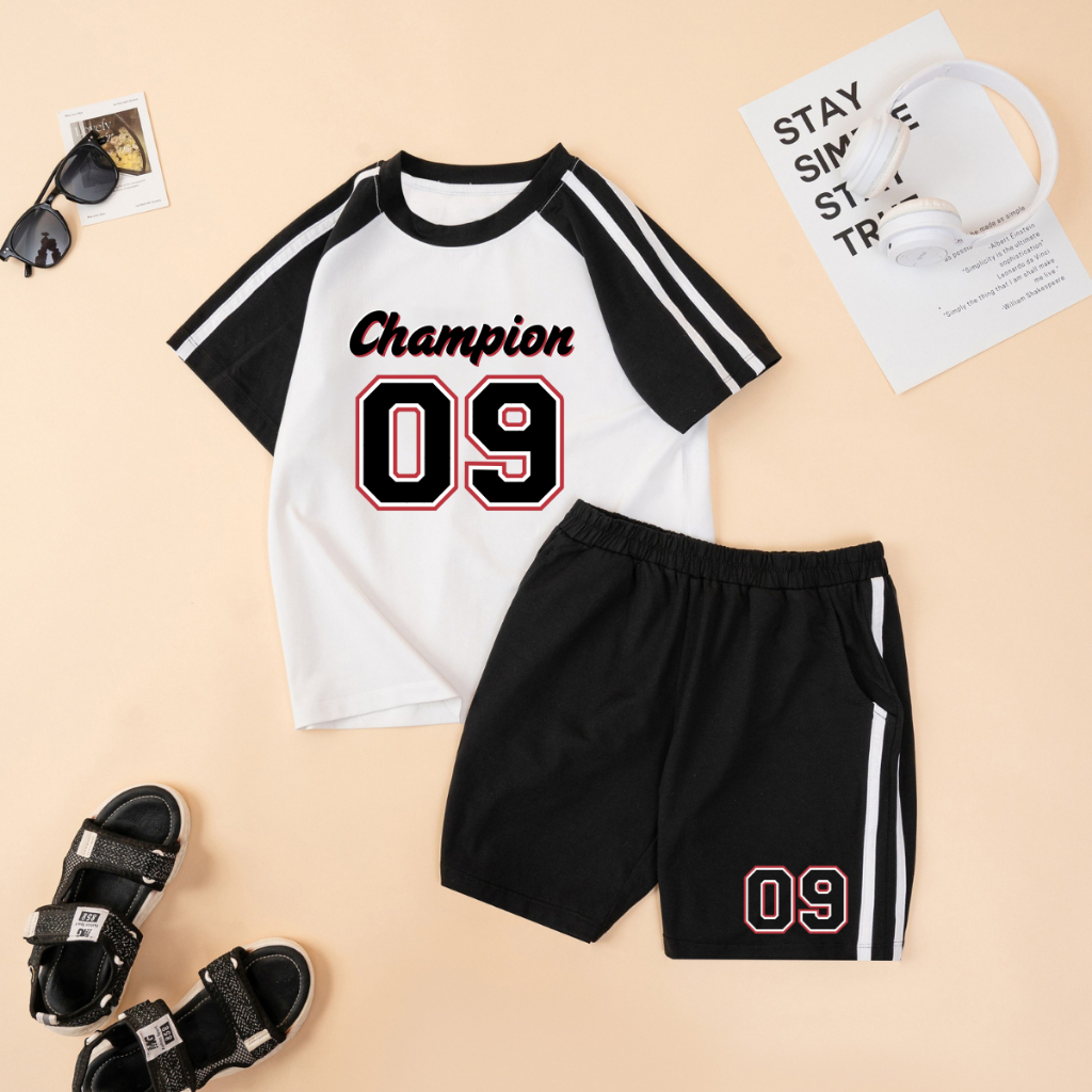 Đồ bộ bé trai, bé gái phối viền hình CHAMPION - Loza Kids BF615_thumbnail_4