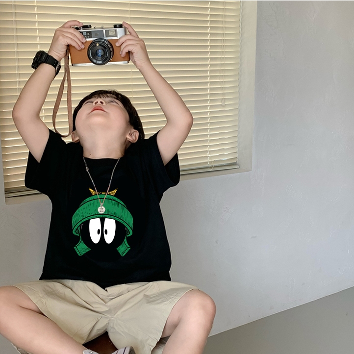 Áo thun cho bé trai bé gái form rộng vải cotton thoáng mát AED1007 Miucho Kid in artwork_thumbnail_4