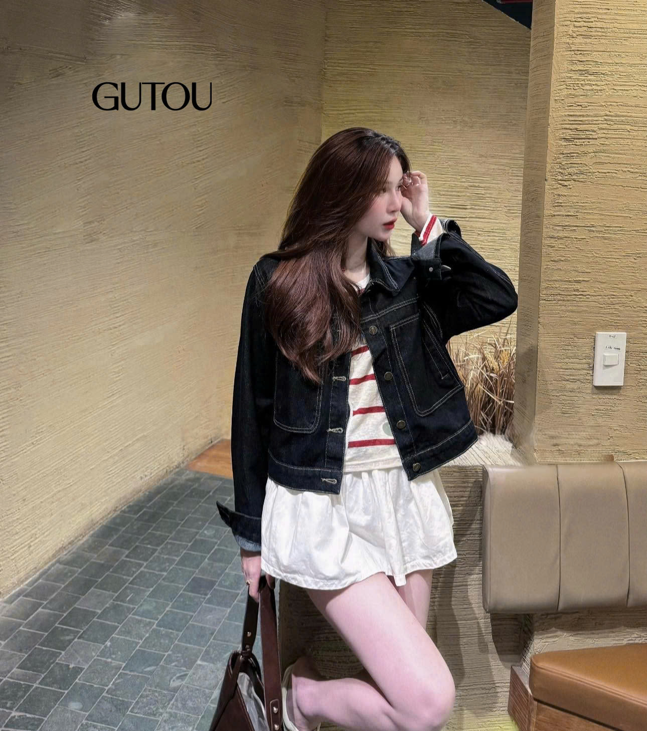 [ GUTOU ] Áo Khoác Jean Denim Túi Hộp_thumbnail_2