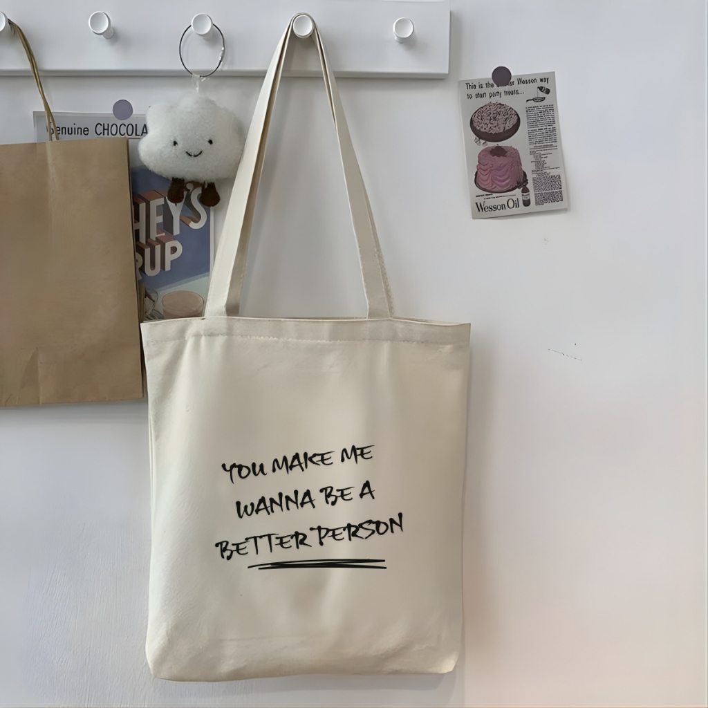 Túi tote vải canvas đeo vai, có khóa kéo và ngăn phụ hình thời trang WE TEE - WTU06_thumbnail_7