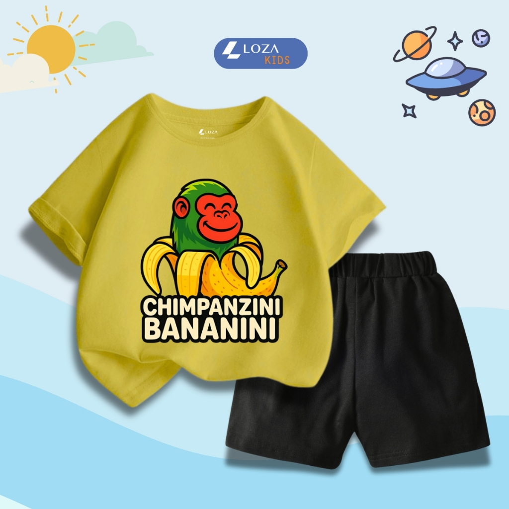 Bộ đồ bé trai in hình 'Chimpanzini Bananini' -  Loza Kids SB383_thumbnail_4