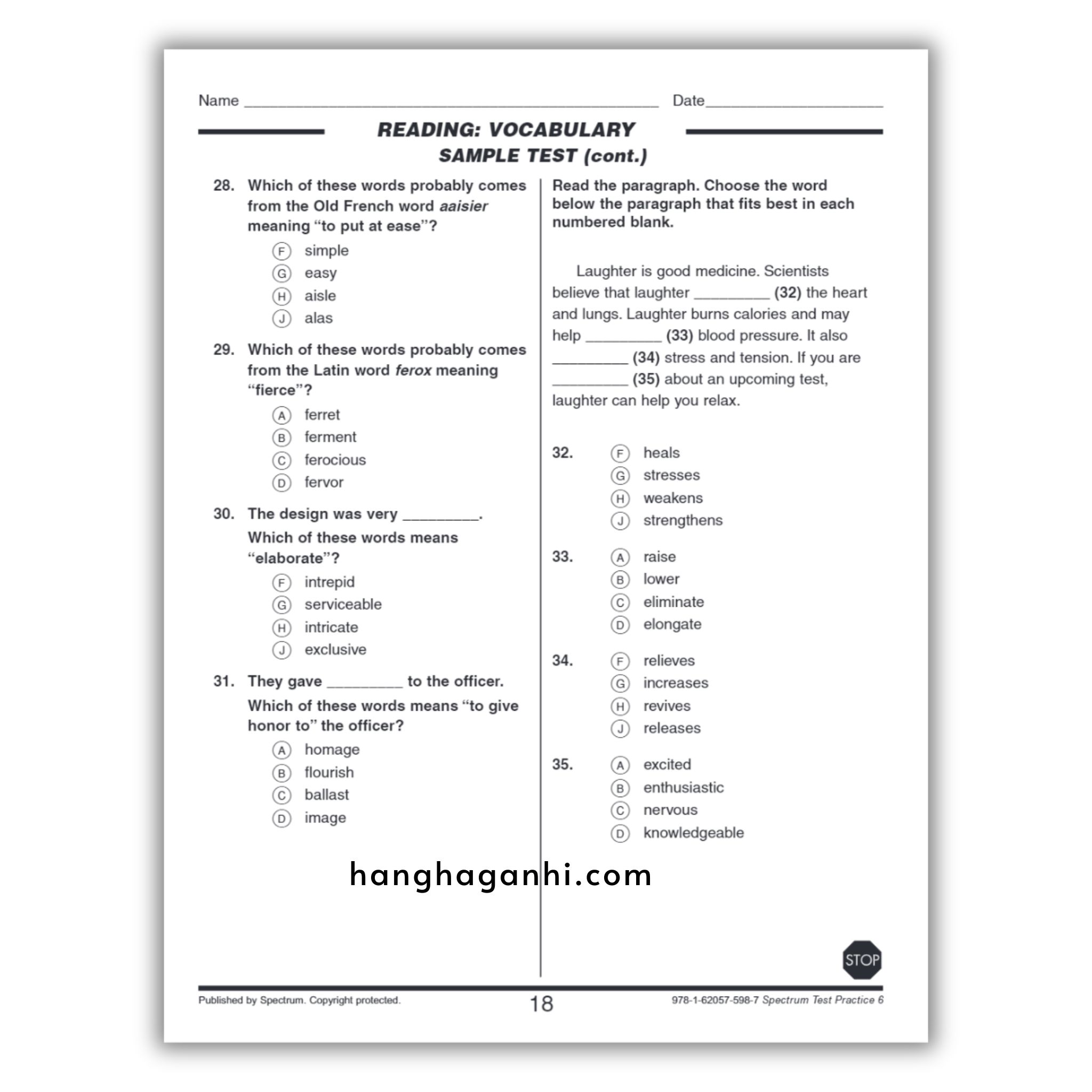 Sách Spectrum Test Practice Workbook Grade 6_thumbnail_6