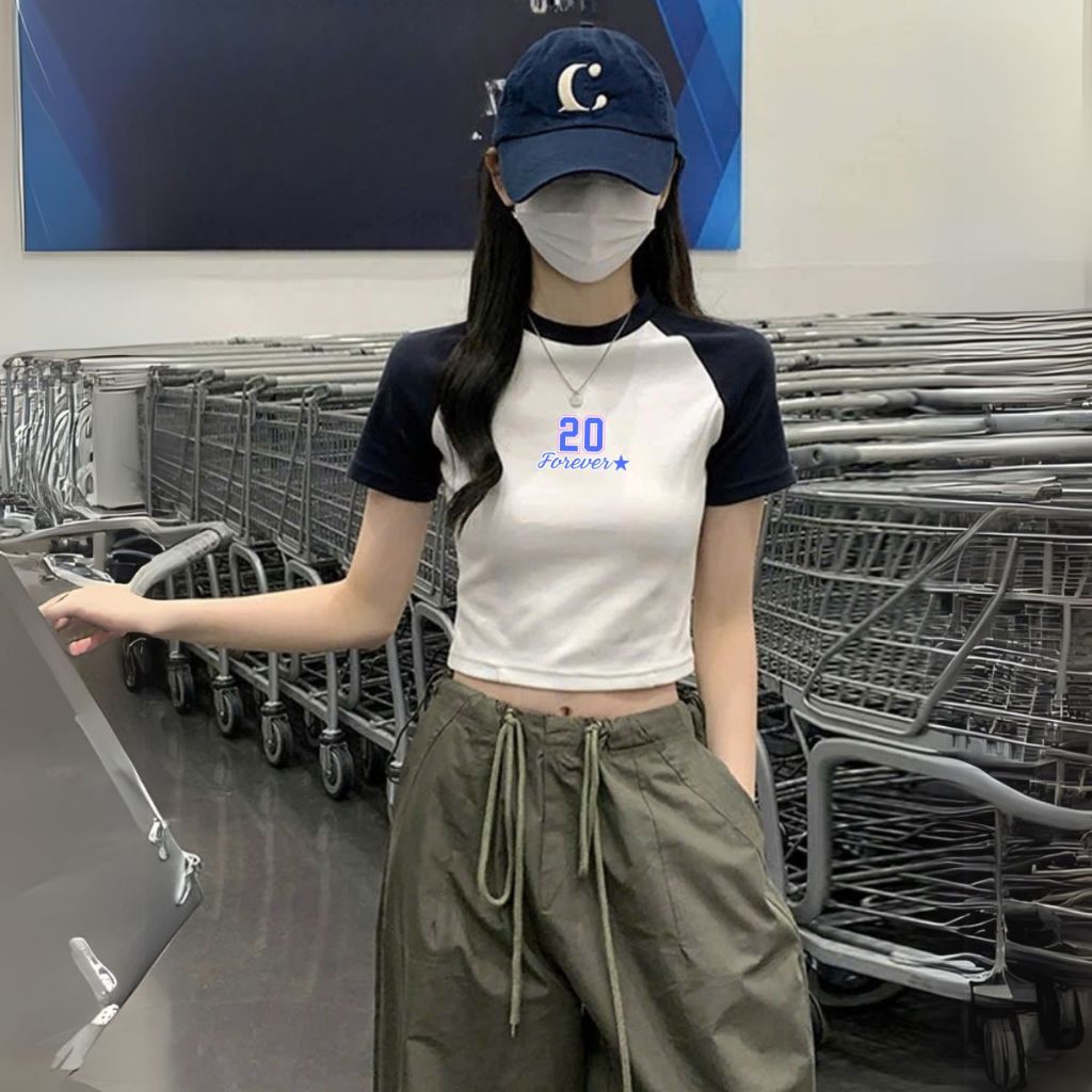 Áo croptop 𝐋𝐎𝐙𝐀 chất liệu cotton - Áo thun bozip dáng croptop ôm - Mã G0297_thumbnail_9