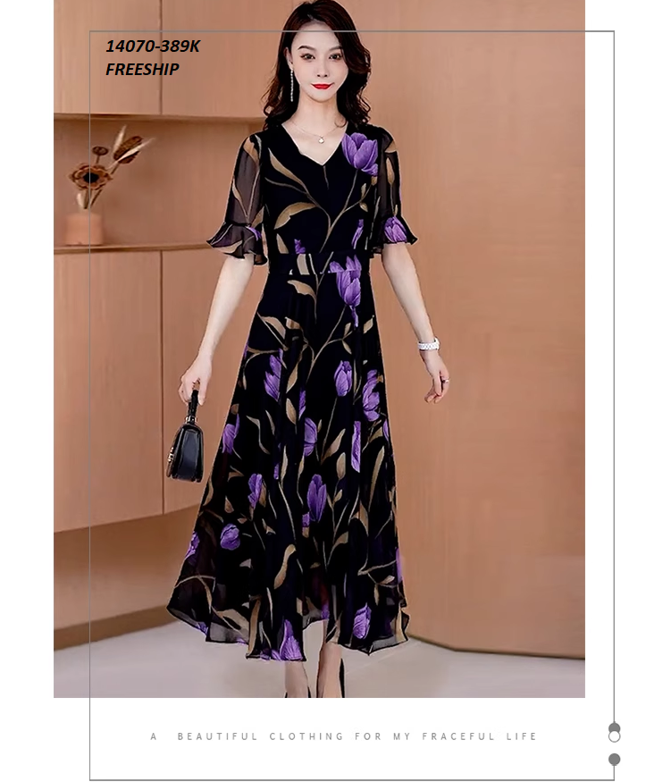 14070-Đầm maxi dài tay lở in hoa tím ( voan in, lót thun)FREESHIP_thumbnail_1