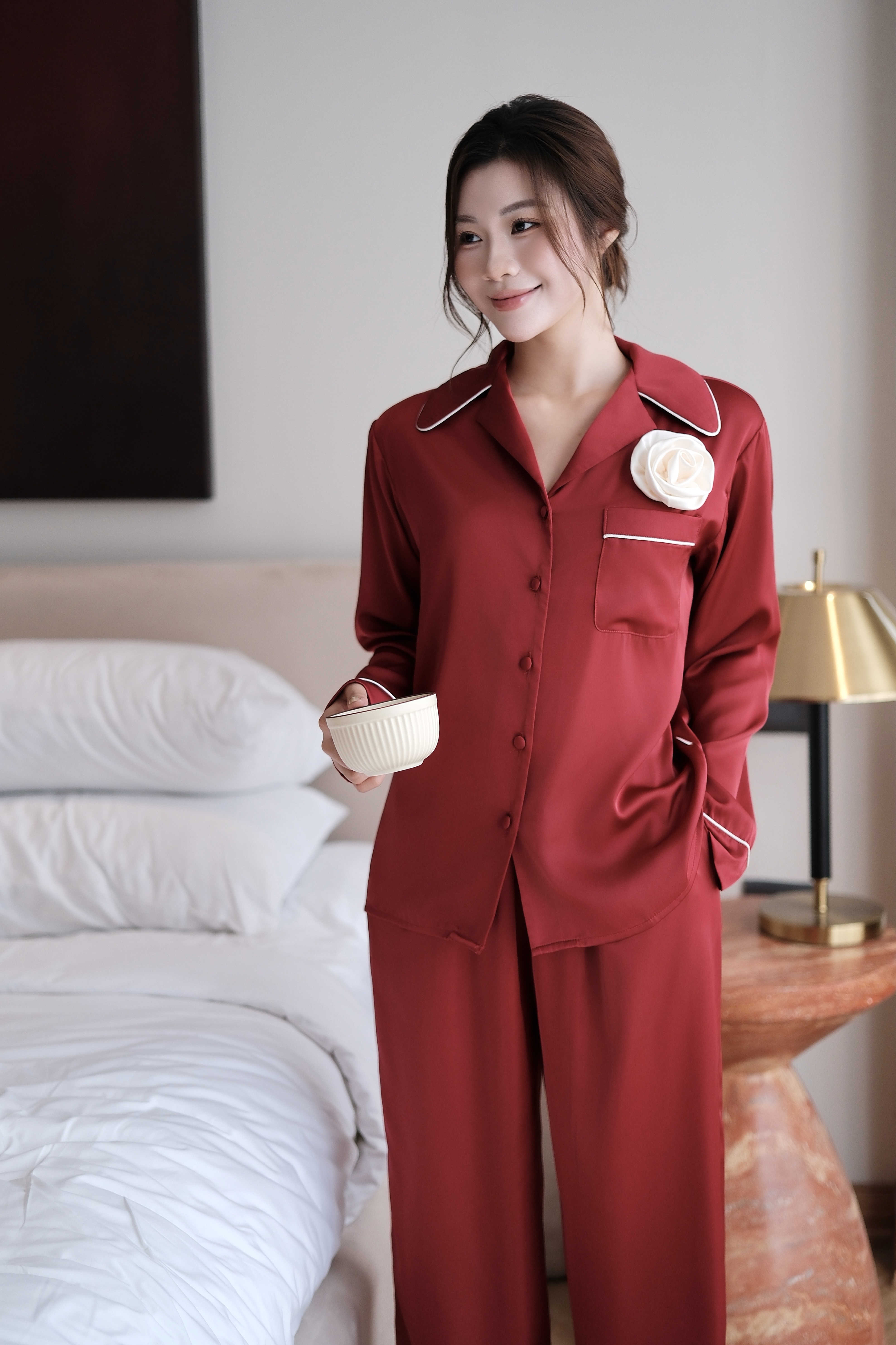 Bộ lụa áo dài tay, quần dài BN608_thumbnail_28