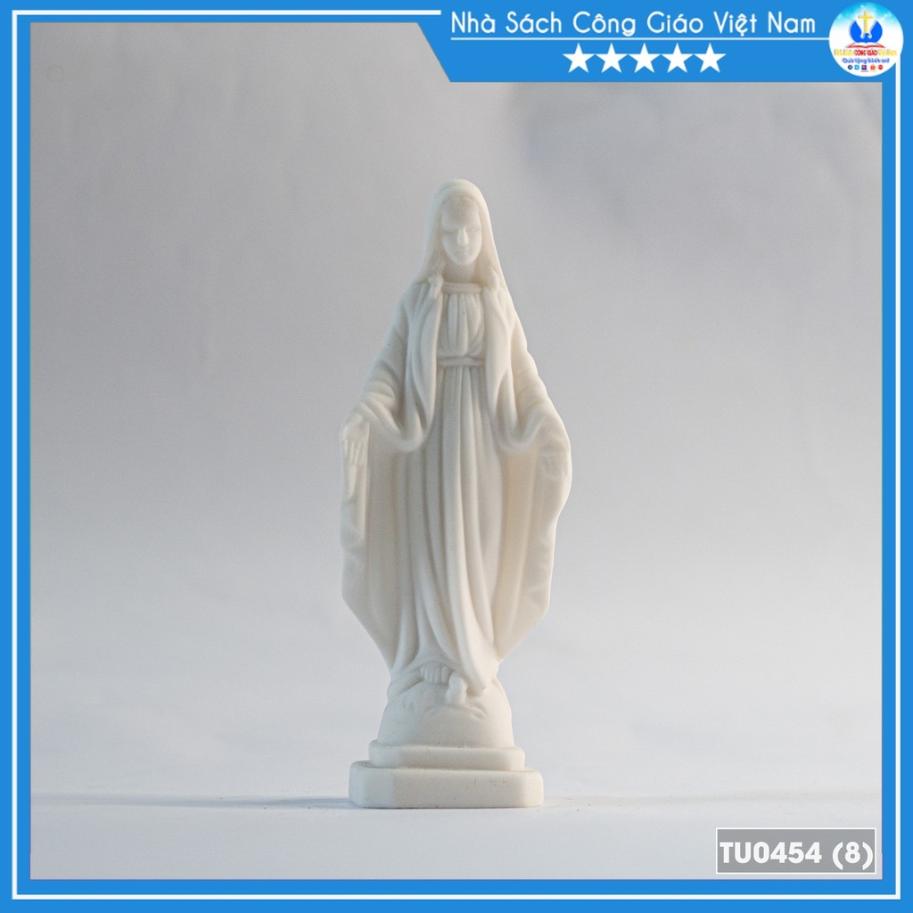 Tượng gốm sứ Đức Mẹ ban ơn Victoria NS241 để oto, để bàn. Quà tặng Công Giáo, Lễ quan thầy, sinh nhật_thumbnail_1