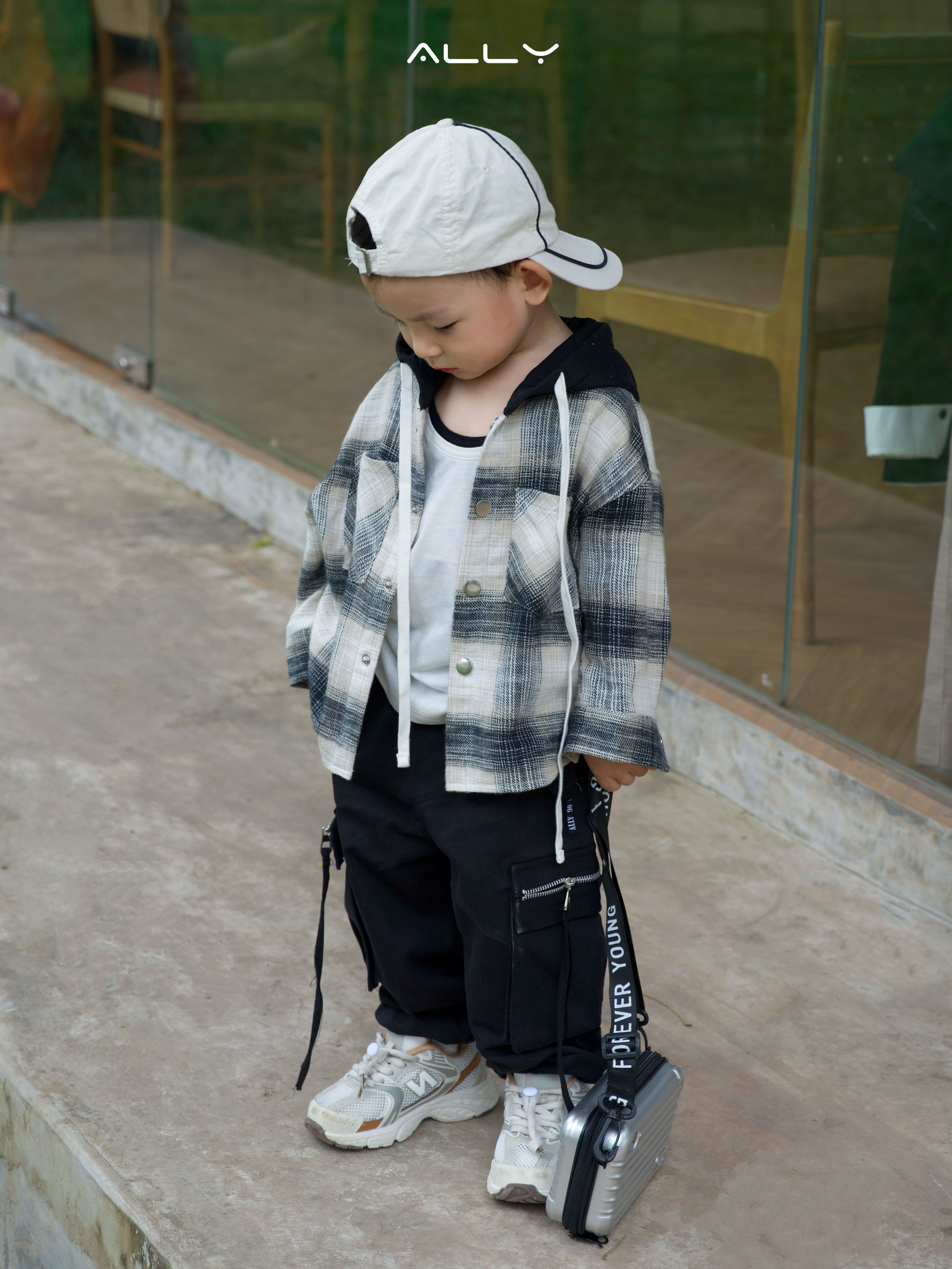 Áo sơ mi mũ cotton A.L.L.Y – Phong cách street cho bé trai_thumbnail_4