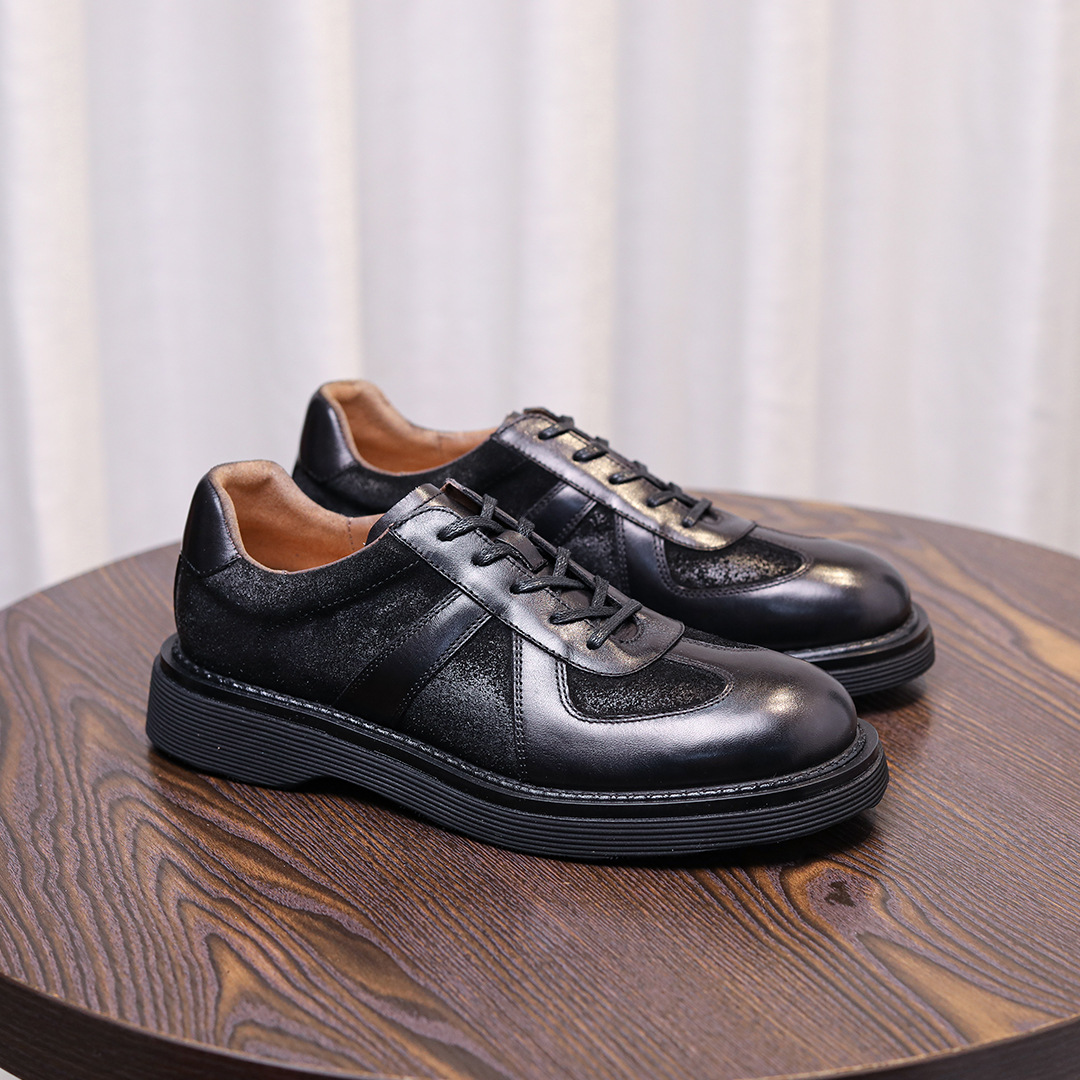 Giày công sở nam 2025, da bò lớp đầu tiên, phong cách Anh Quốc, cổ thấp, đế dày, thời trang và thoải mái_thumbnail_4