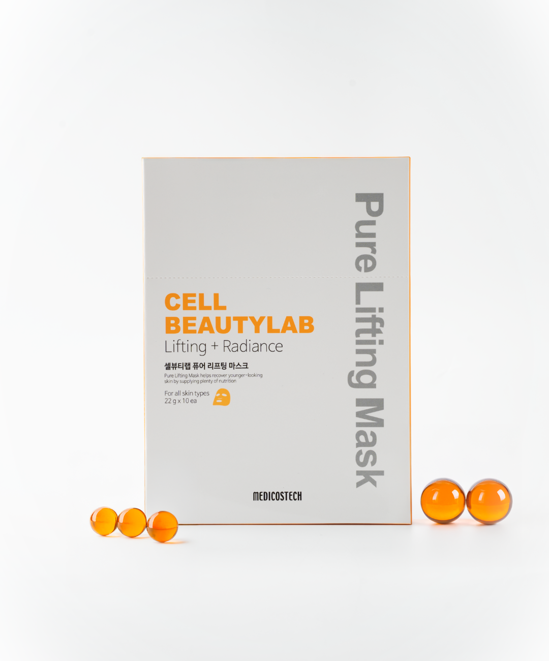 MEDICOSTECH CELL BEAUTYLAB PURE LIFTING MASK - Mặt Nạ Nâng Cơ Dưỡng Sáng & Phục Hồi Da Nhạy Cảm - Collagen Biển, Niacinamide, Rau Má - Hộp 10 Miếng - [MDC002]_thumbnail_1