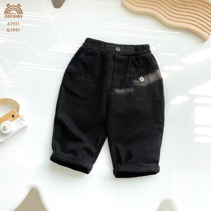 Quần dài jeans ĐEN cúc túi_thumbnail_2