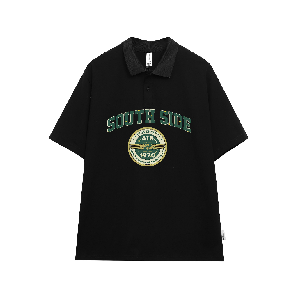 Áo polo nam form rộng đẹp PLD182 Miucho Man tay lỡ vải cotton mềm mại cho nam in Typography_thumbnail_5